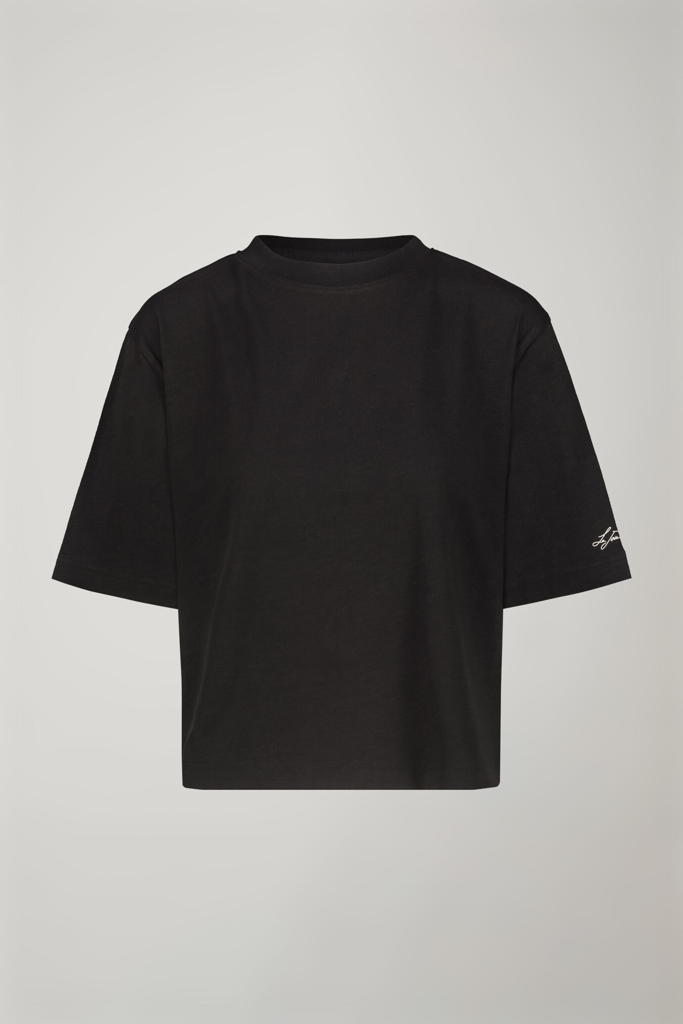 Damen-T-Shirt mit Rundhalsausschnitt aus 100 % Baumwolle in normaler Passform image number 5