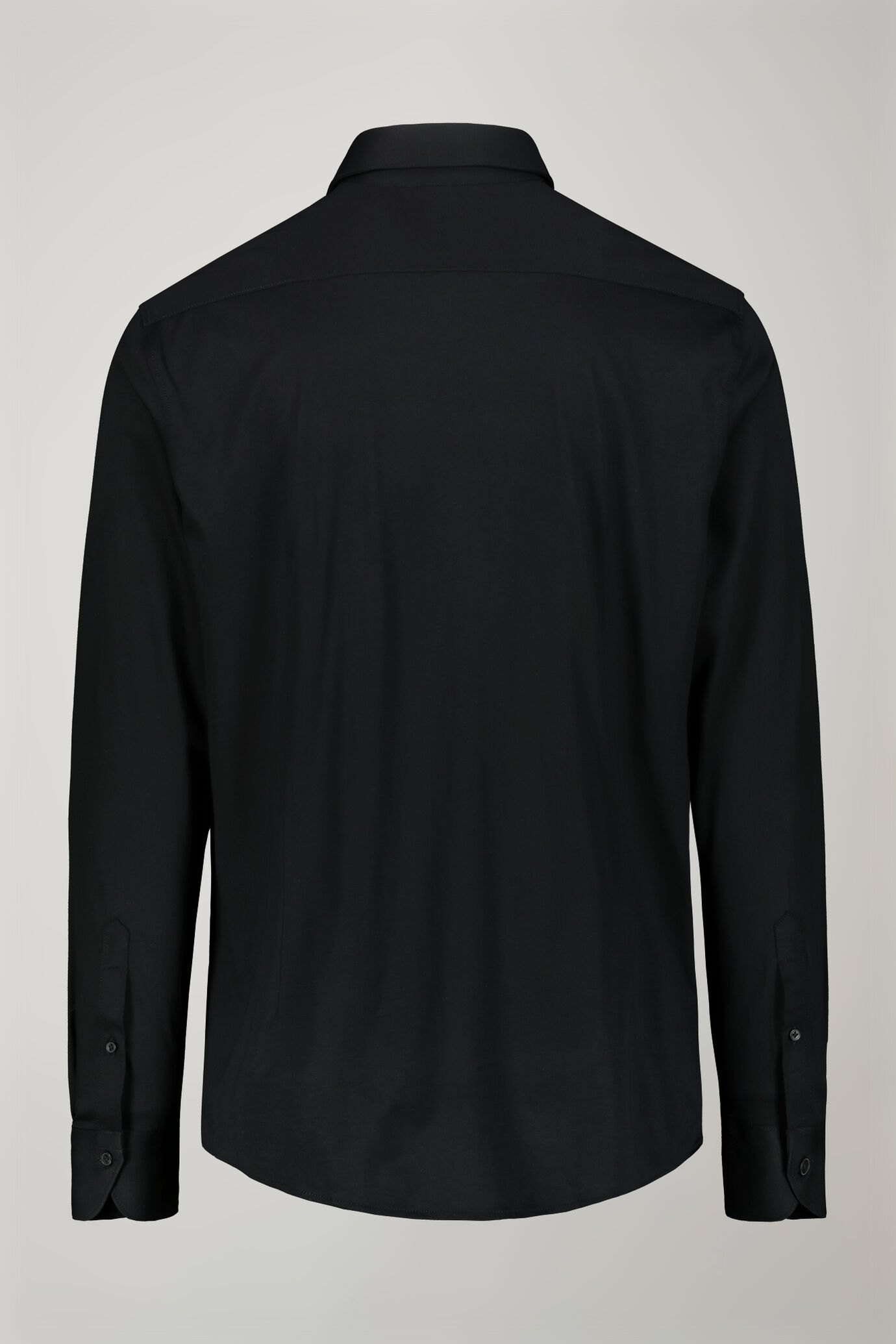 Polo camicia uomo a manica lunga con collo classico 100% cotone piquet regular fit image number 6