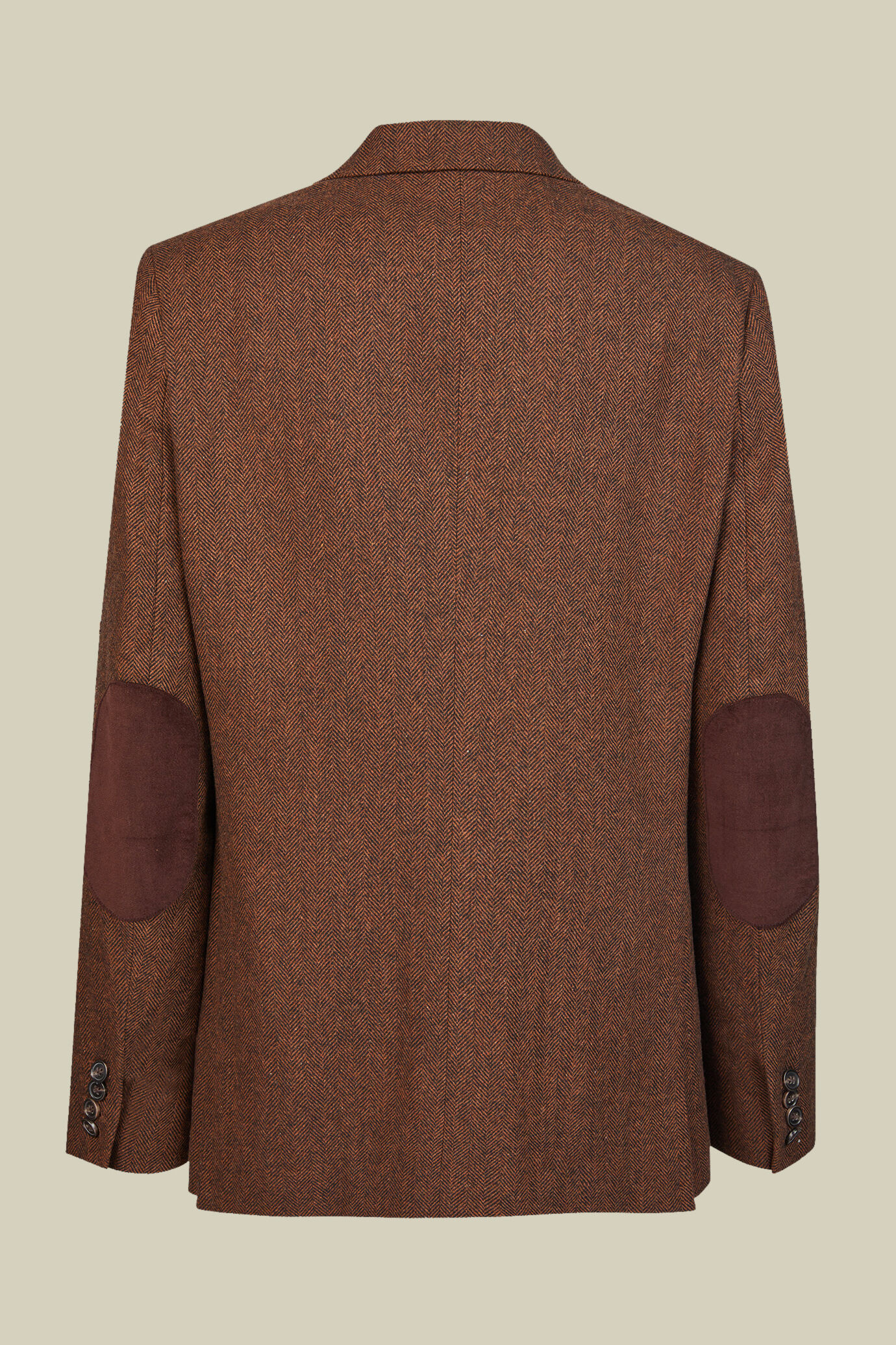 Women's regular fit single-breasted jacket with 3 buttons in herringbone wool blend fabric image number 1