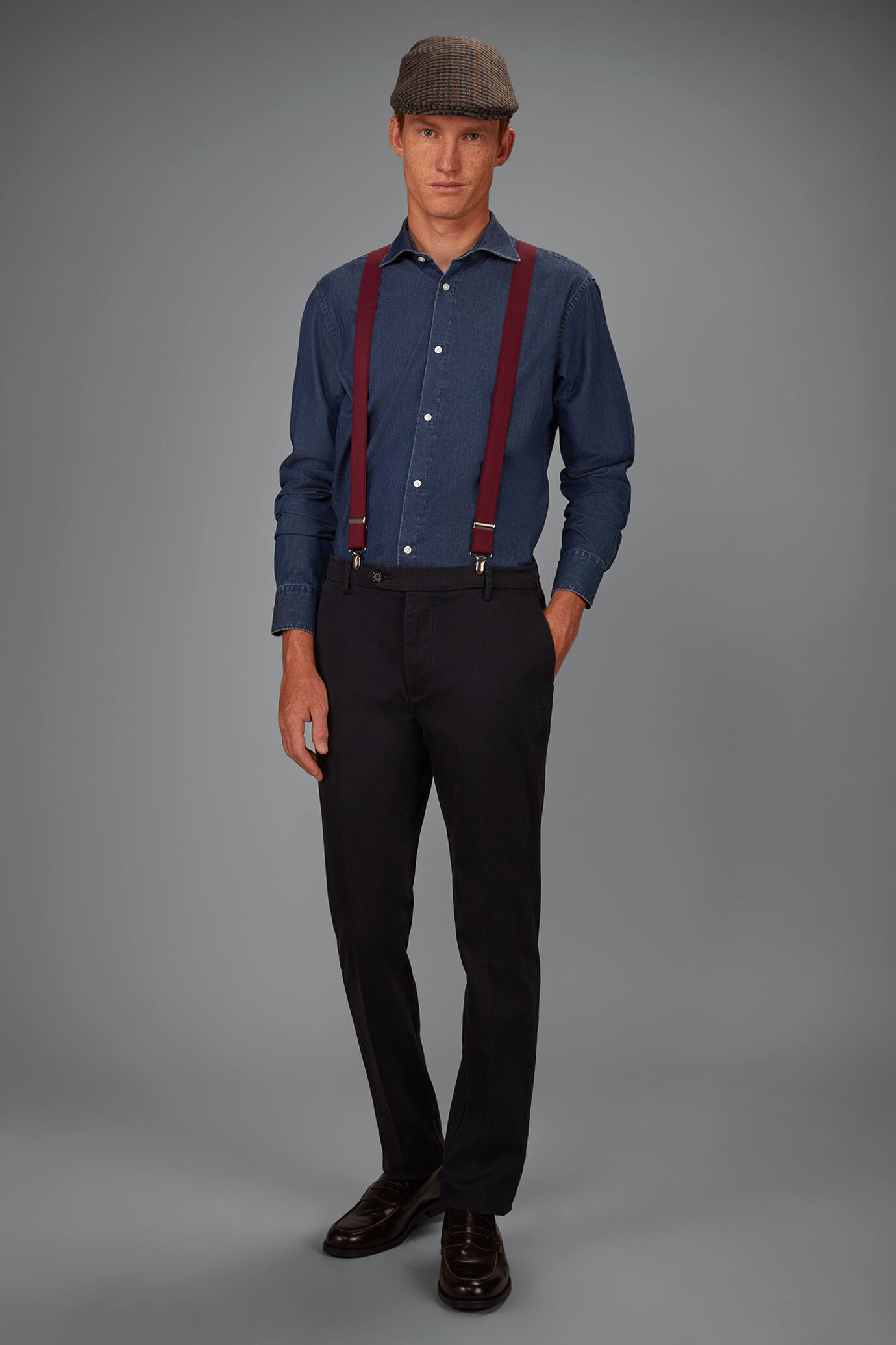 Men&rsquo;s Slim-fit Denim Fabric Shirt image number 0