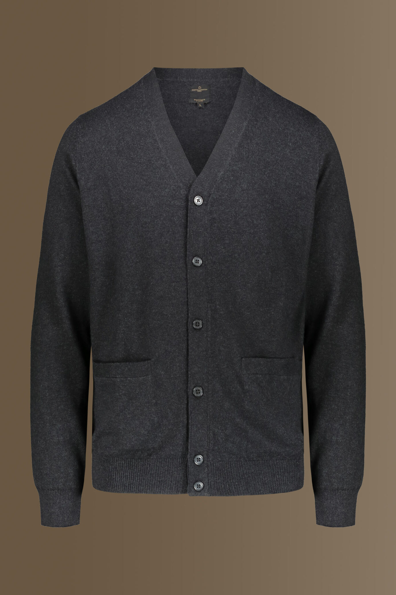 Cardigan classico in misto lana e cotone image number 3