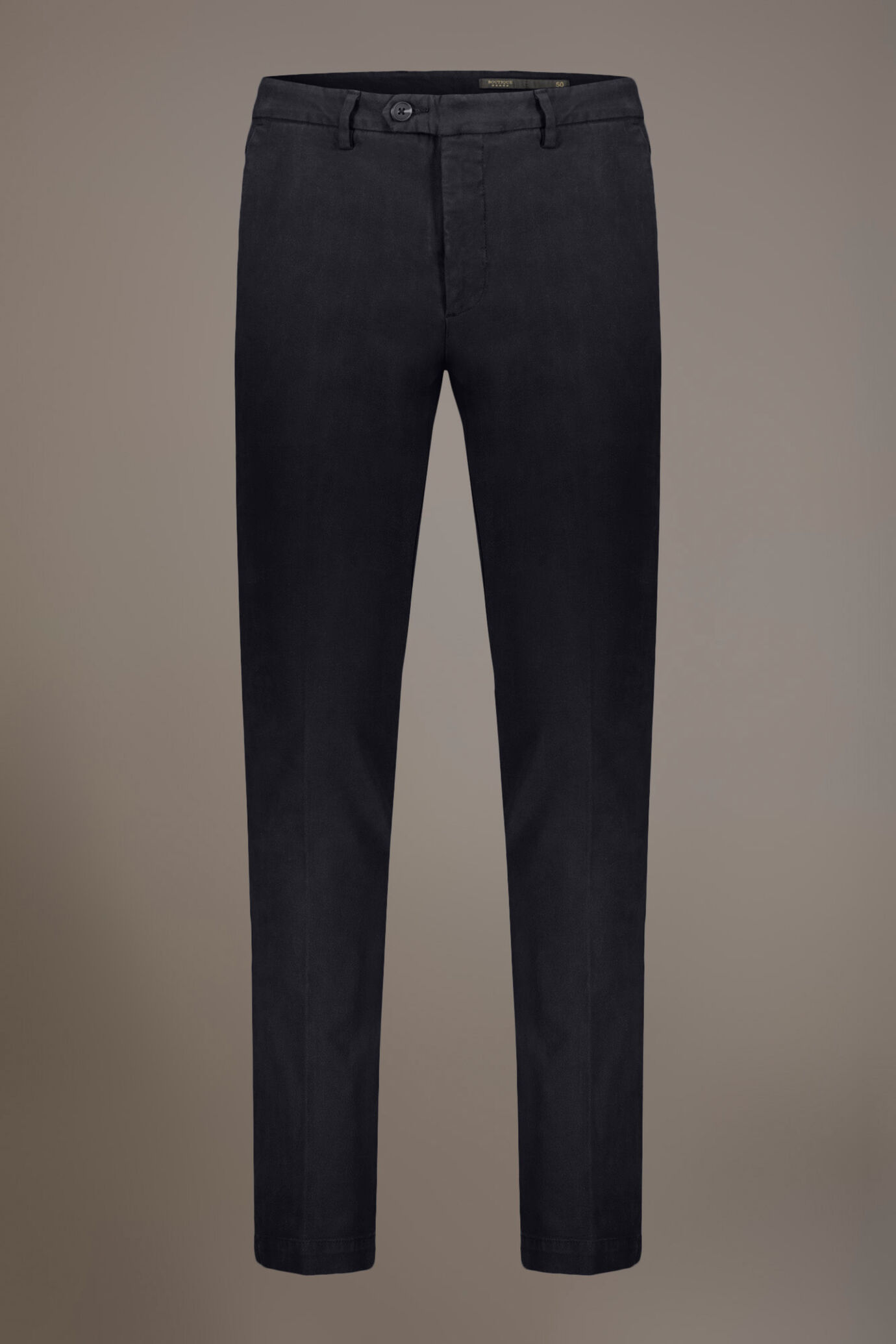 Classic regular fit herringbone fabric trousers image number 5