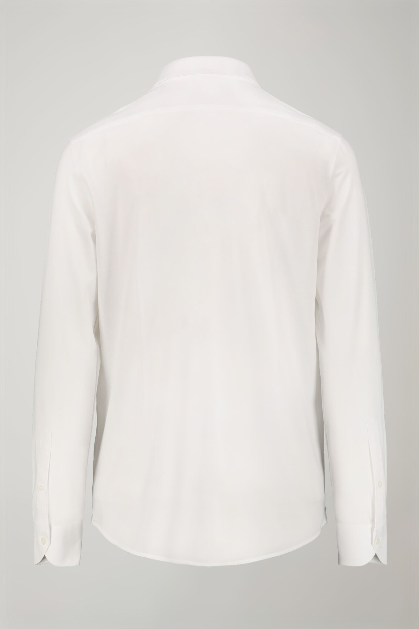 Polo camicia uomo manica lunga con collo classico e tessuto jersey regular fit image number 6
