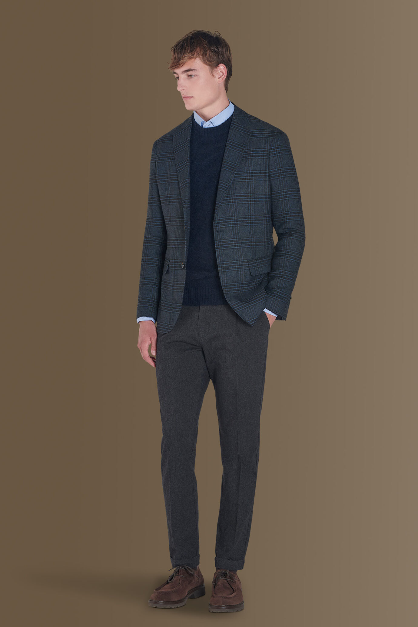 Single breasted check jacket image number 0