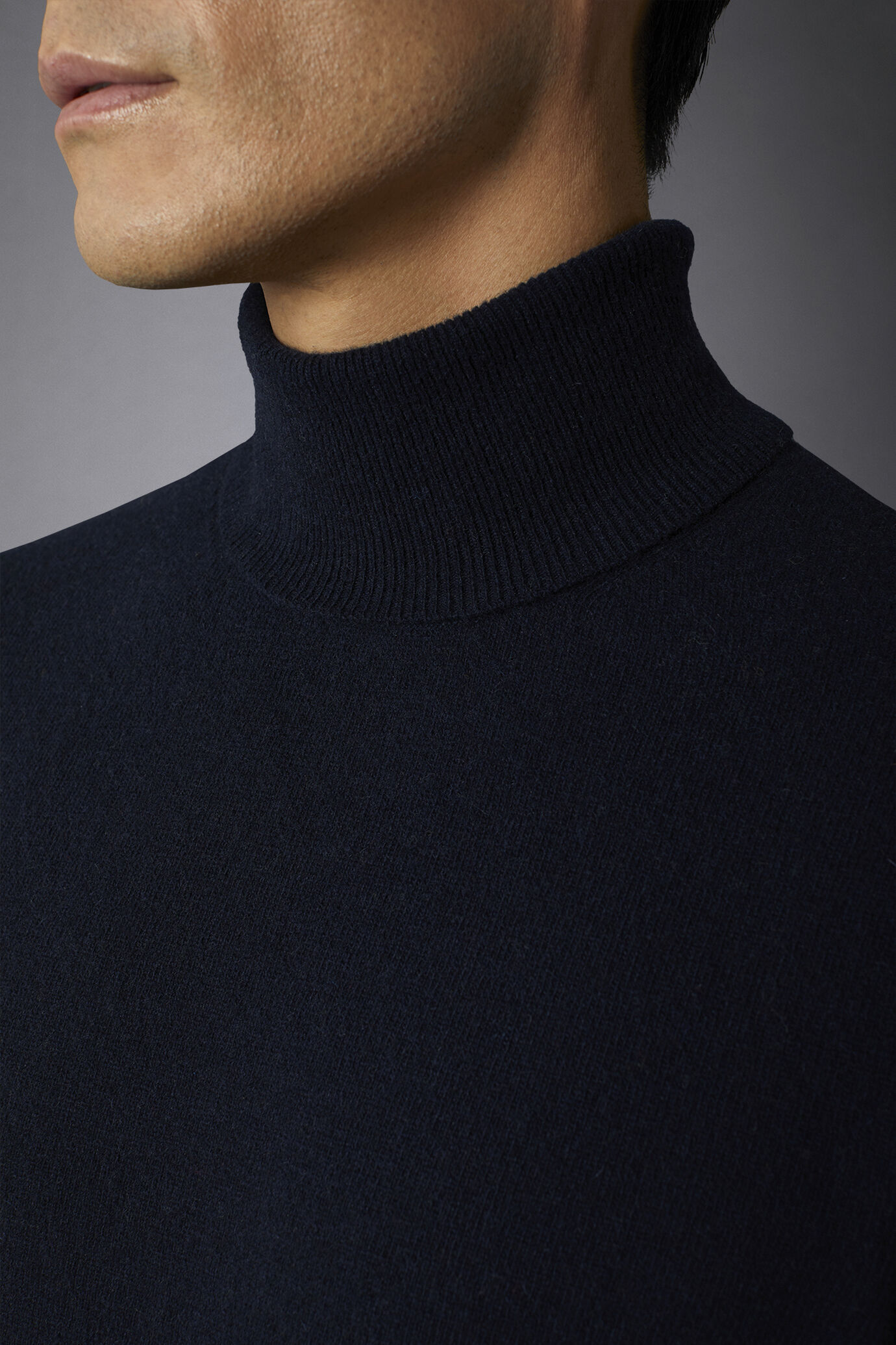 Men's turtleneck lambswool blend regular fit sweater image number 2