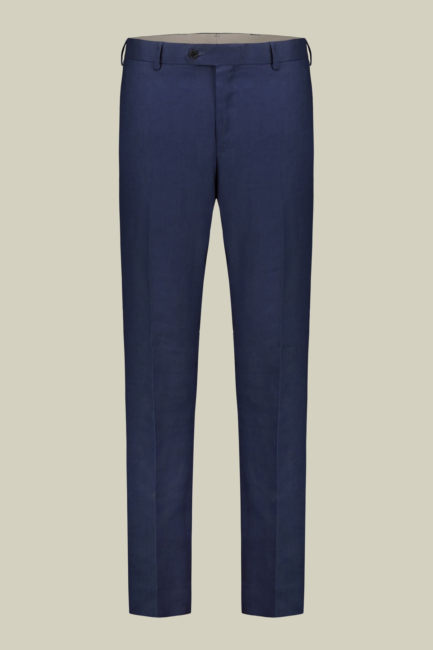 Single-breasted men's suit with flat front trousers, in 100% linen with a washed effect image number 6