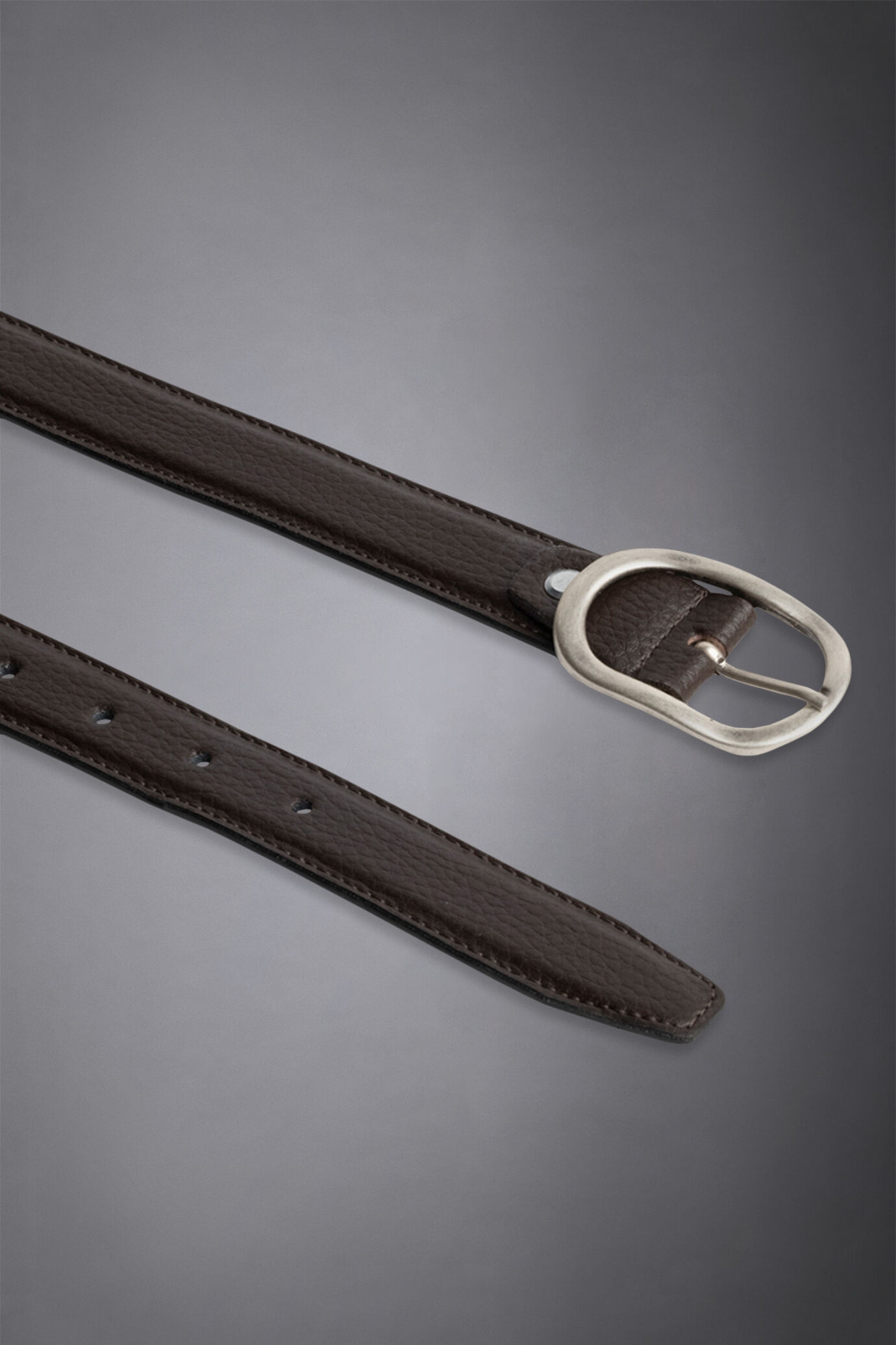 Cintura uomo rivestita in pelle scamosciata image number 1