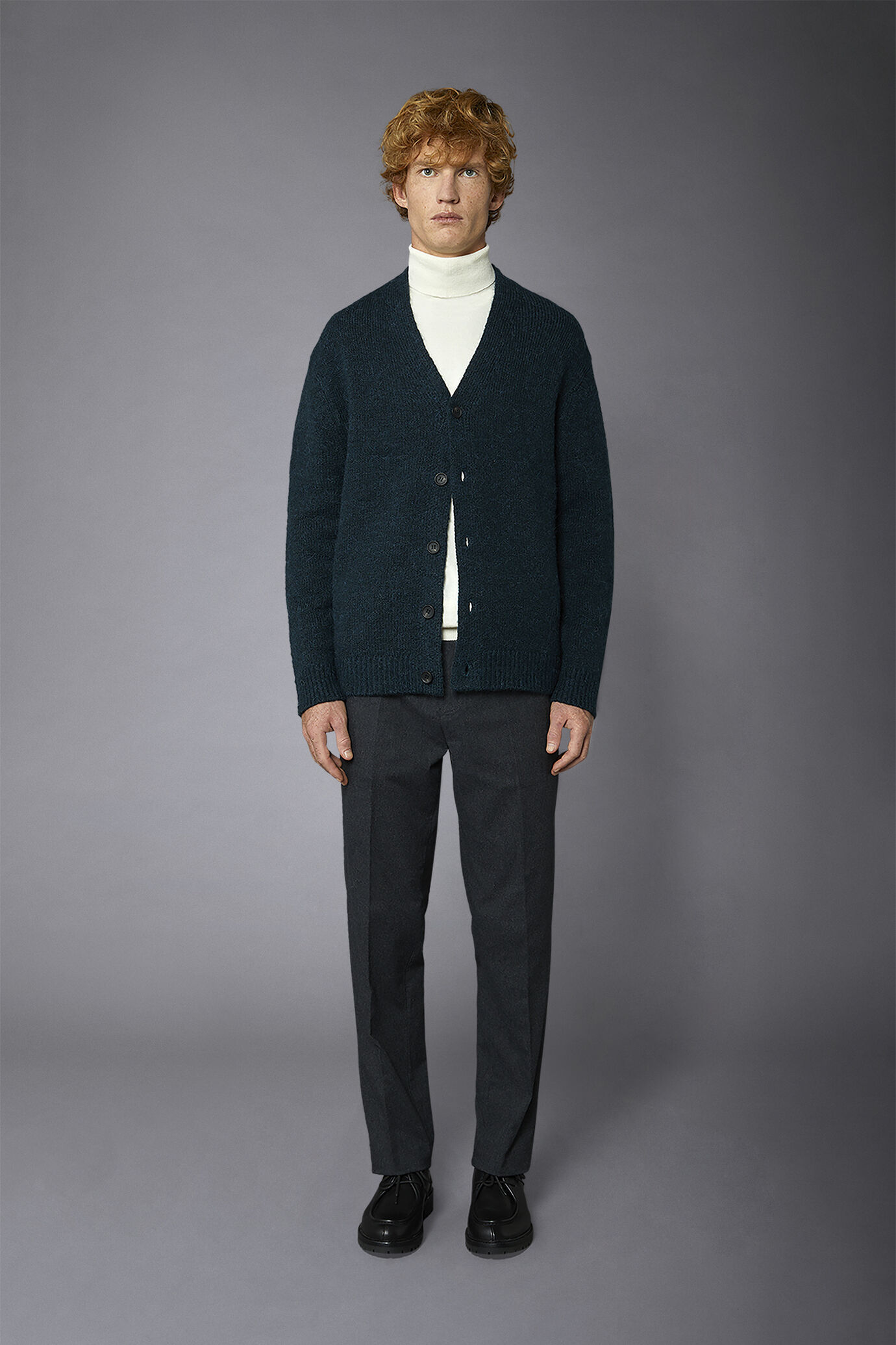 Men's chino pants regular fit twill melange construction image number 2