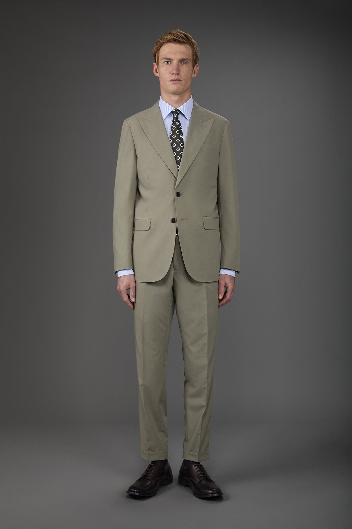 Abito uomo monopetto con pantalone ad una pinces image number 1