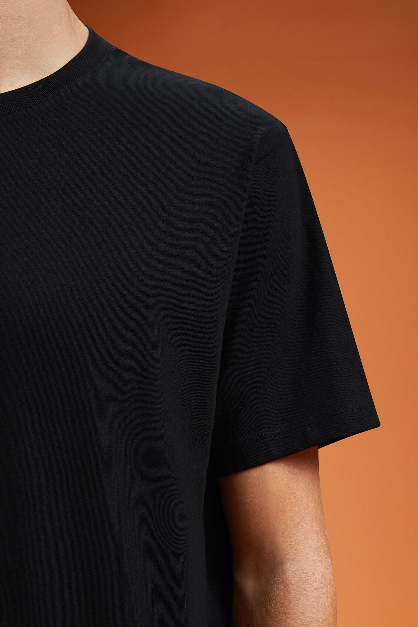 Men's 100% cotton crew neck T-shirt with short sleeves in a regular fit image number 3