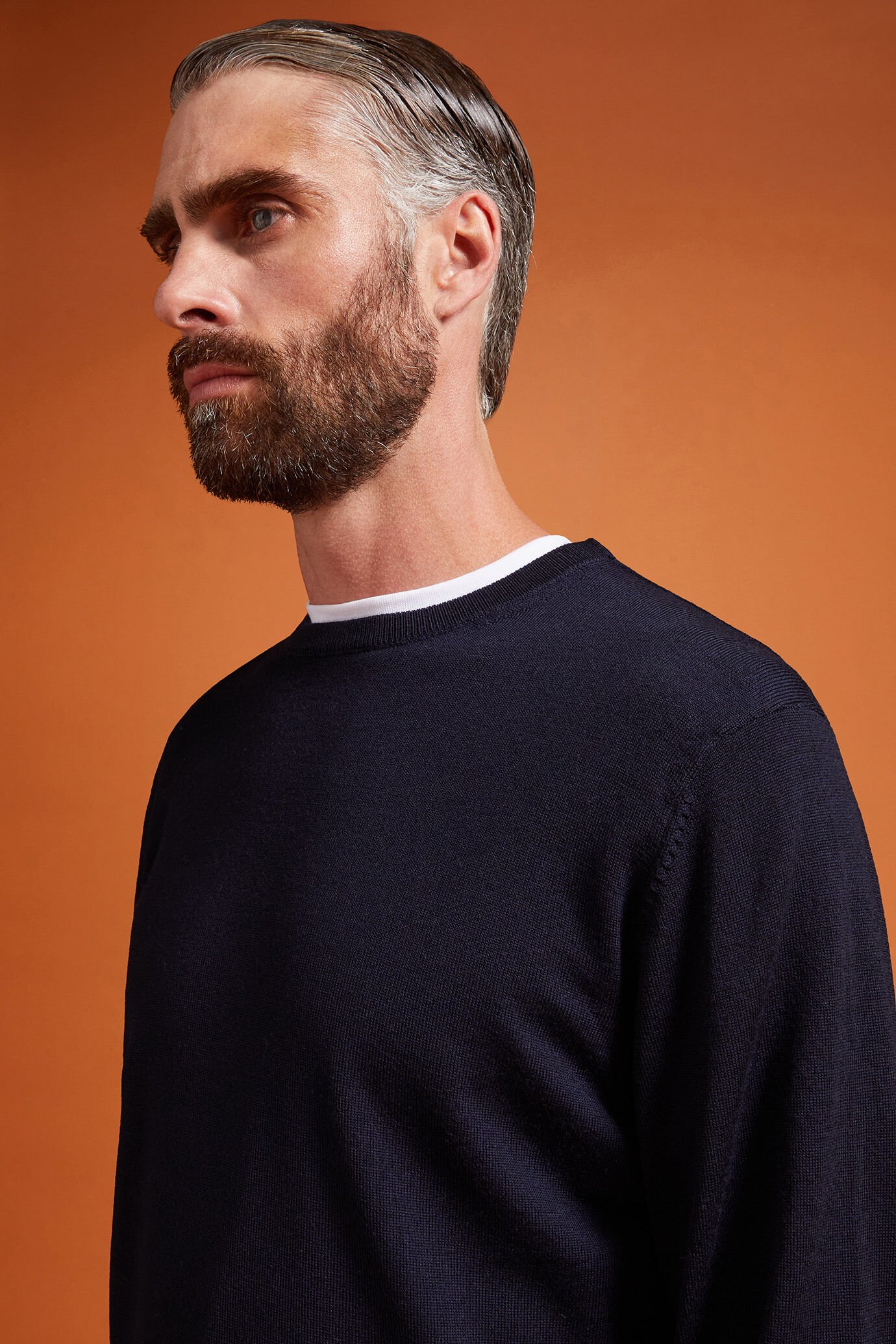 Maglia uomo girocollo 100% lana merino extrafine regular fit image number 3