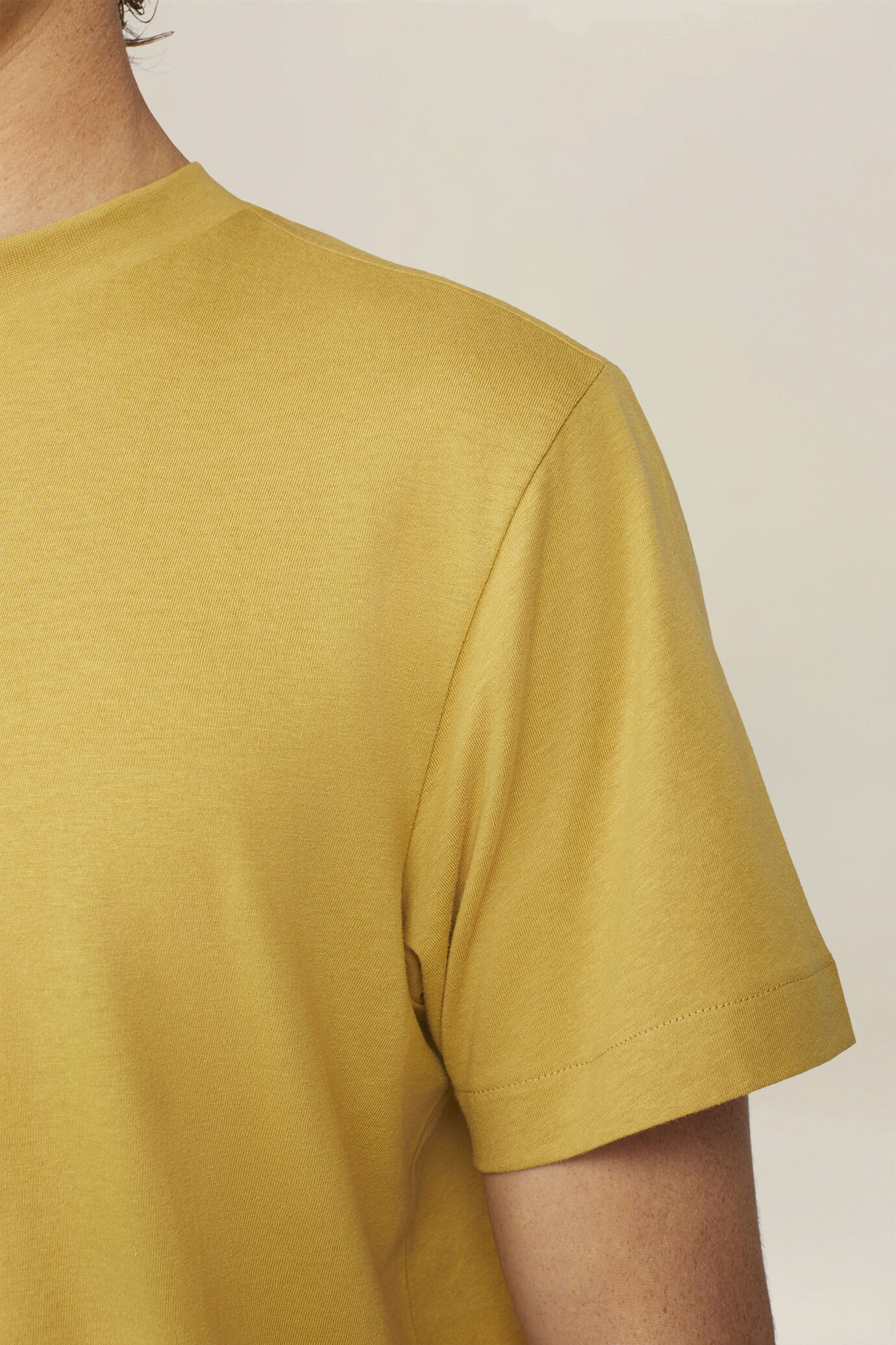 Men's T-shirt in 100% cotton jersey with slightly high neck image number 3