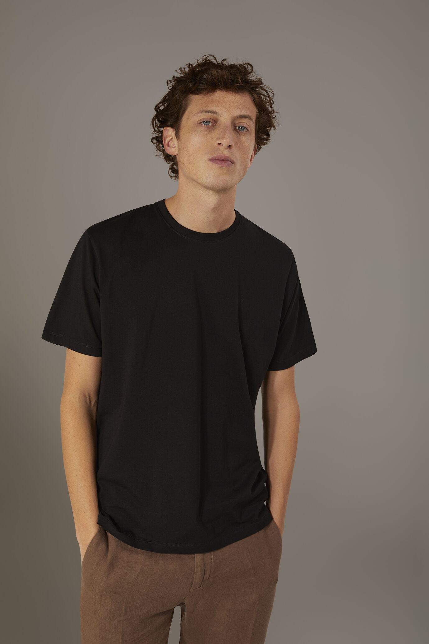 T-shirt girocollo 100% cotone image number 1