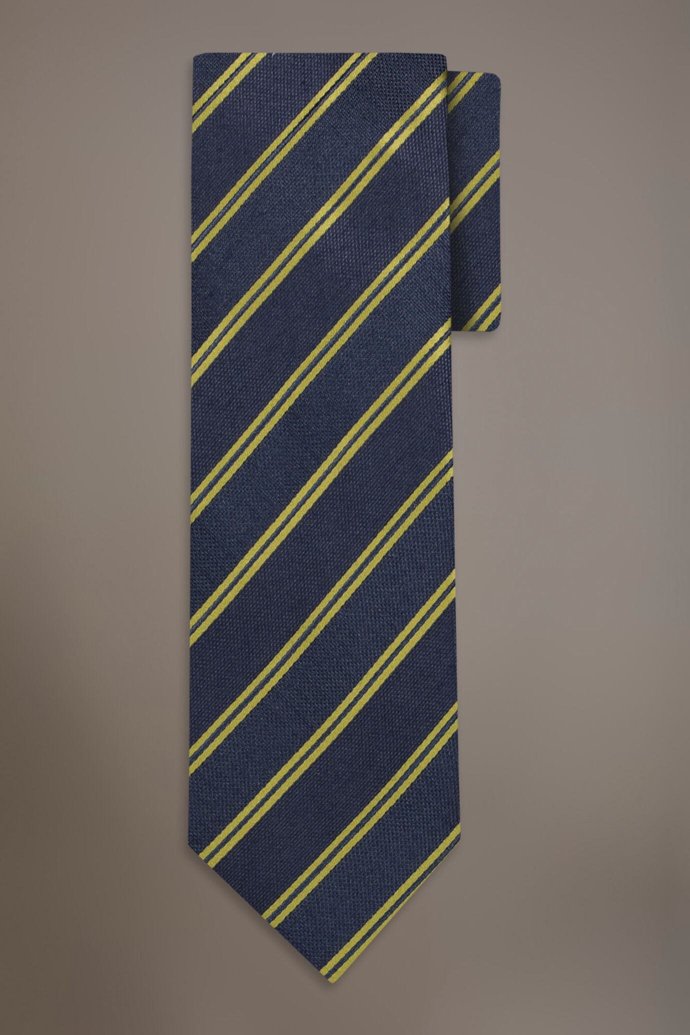 Cravatta misto fibre bamboo regimental image number 0
