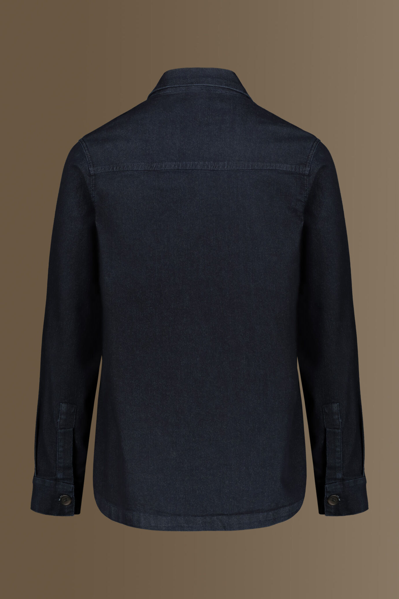 Birdseye overshirt denim stretch made in italy image number 7