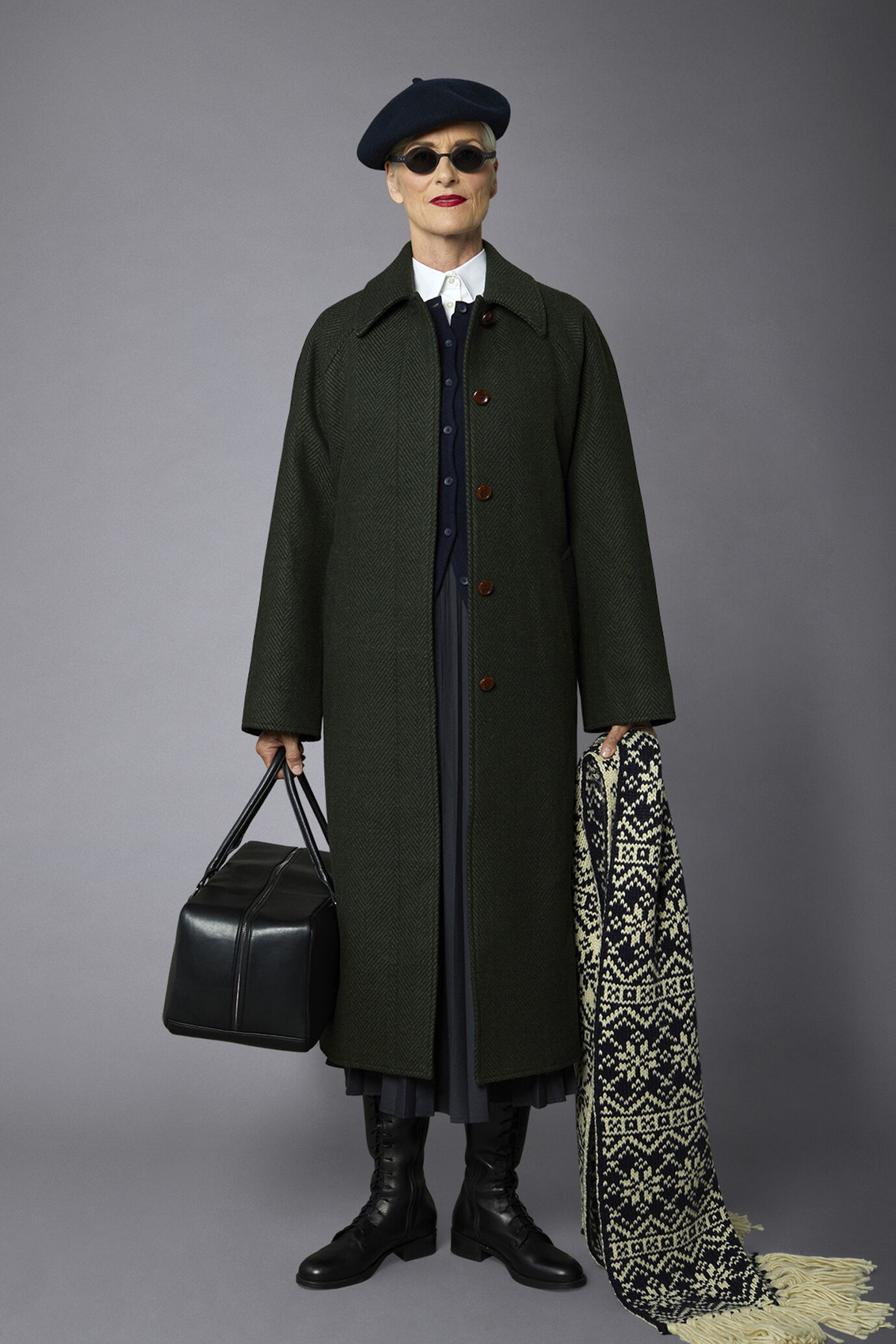 Women's single-breasted wool-blend coat image number 0
