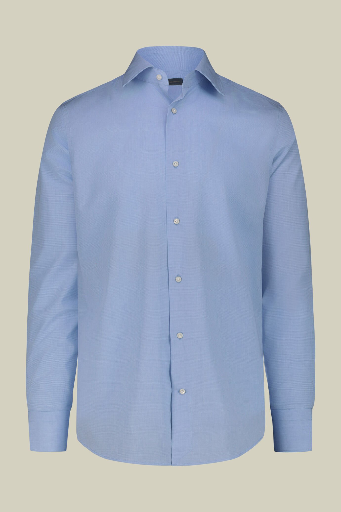 Camicia uomo con collo classico in tessuto micro pied de poule 100% cotone image number 4