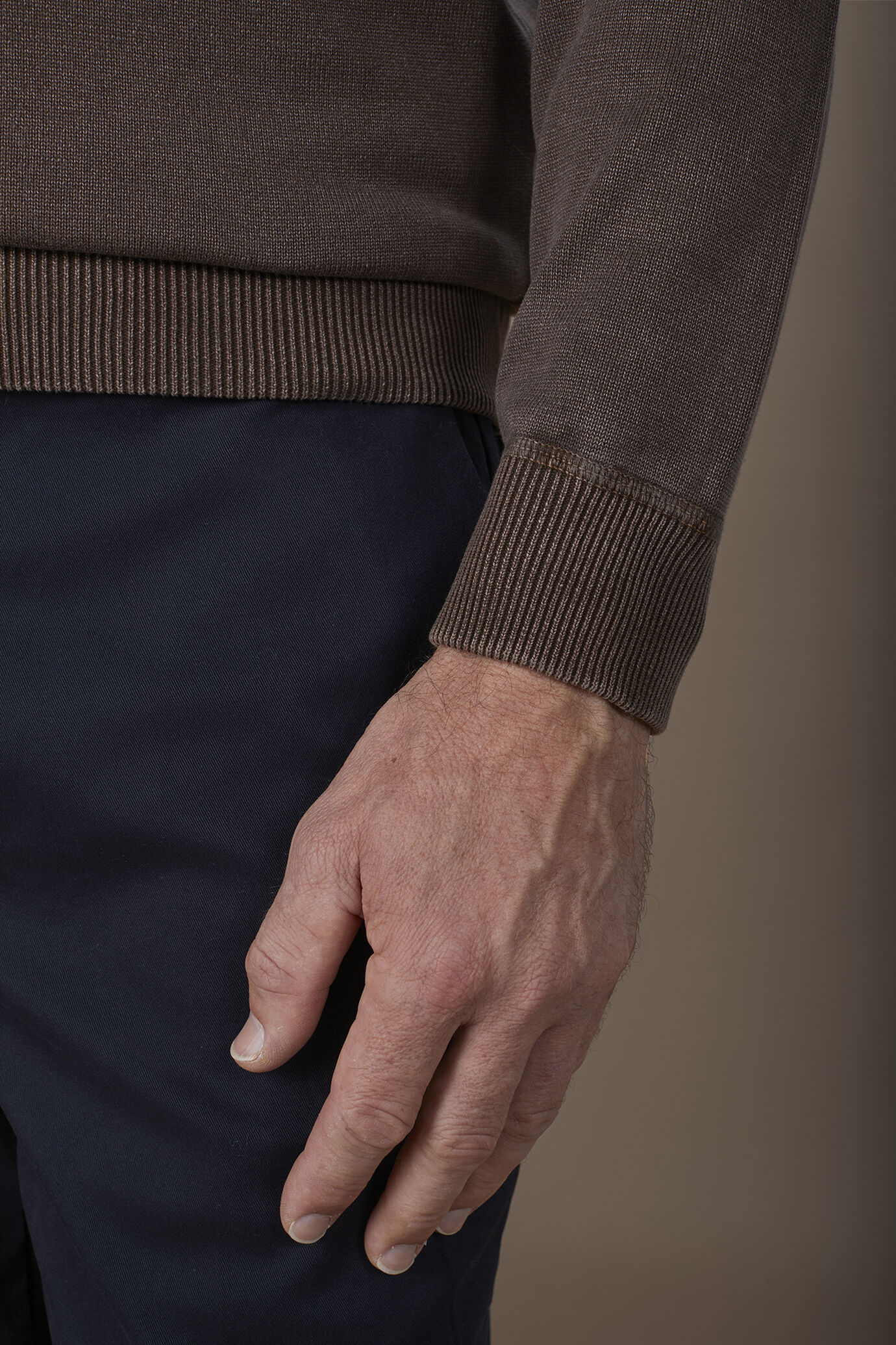 Maglia polo uomo a manica lunga 100% cotone image number 3