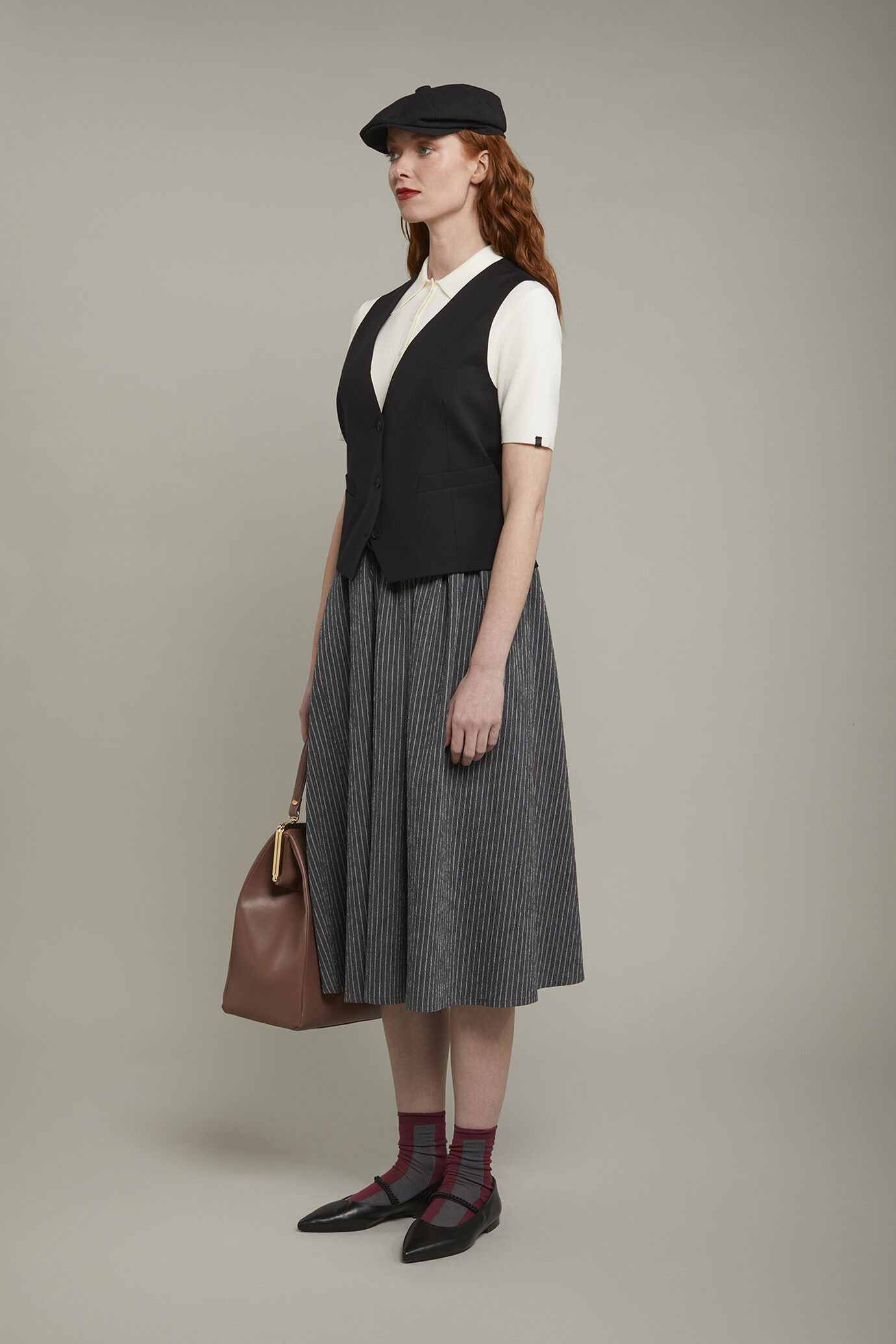 Gilet donna tinta unita regular fit image number 1
