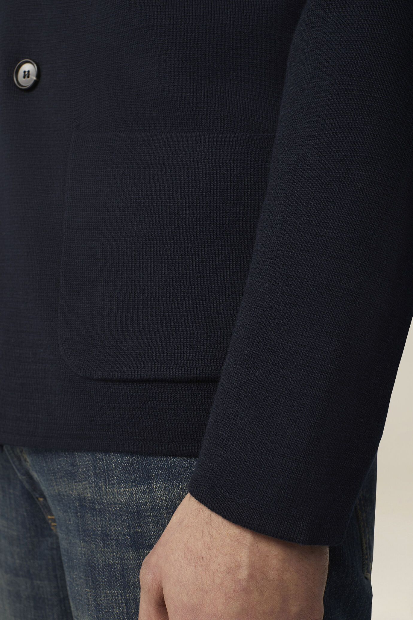 Herren-Strickjacke aus 100 % Baumwolle mit doppelter Knopfleiste, Punto Milano image number 3