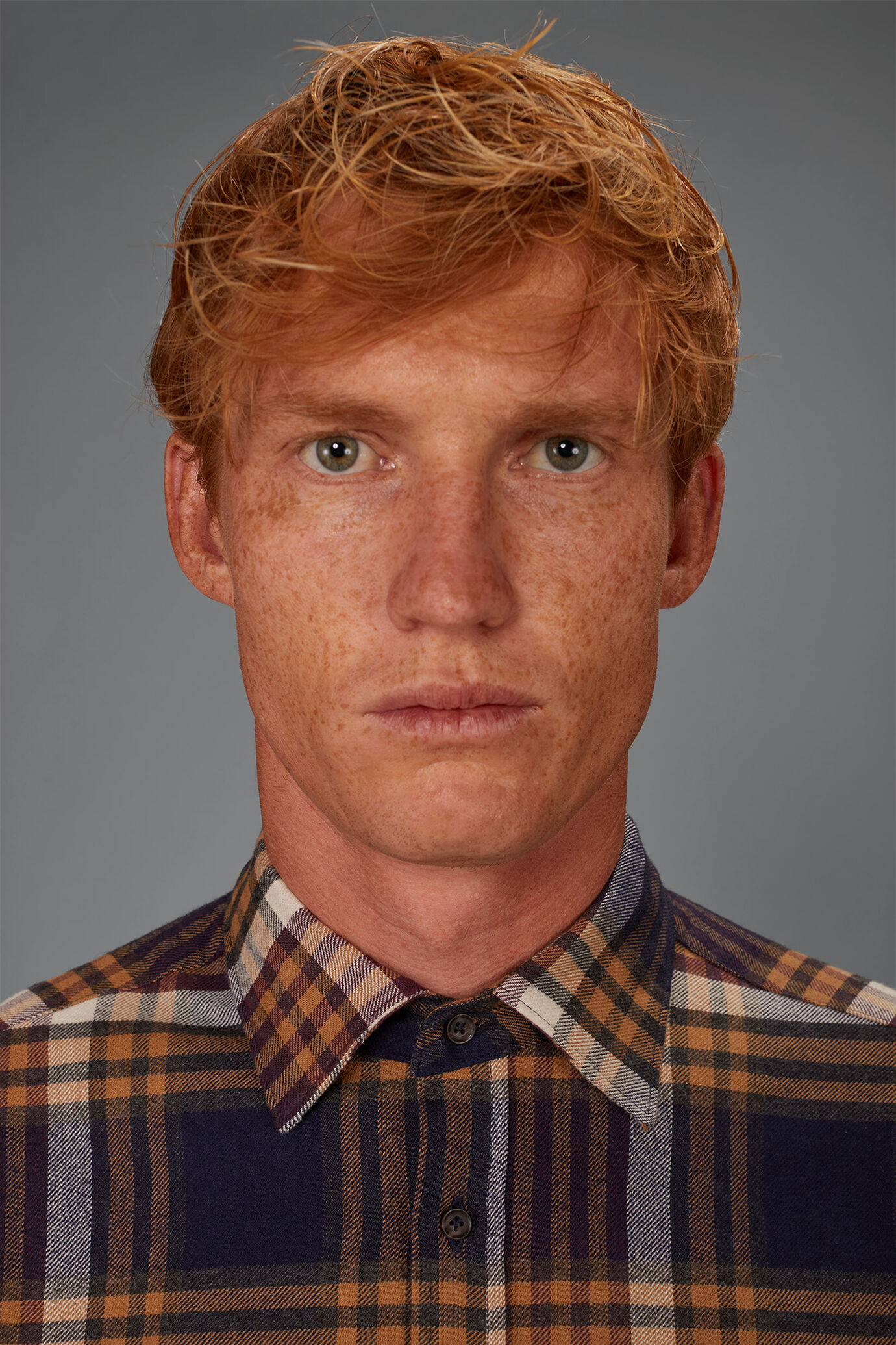 Men&rsquo;s checked flannel fabric shirt image number 2