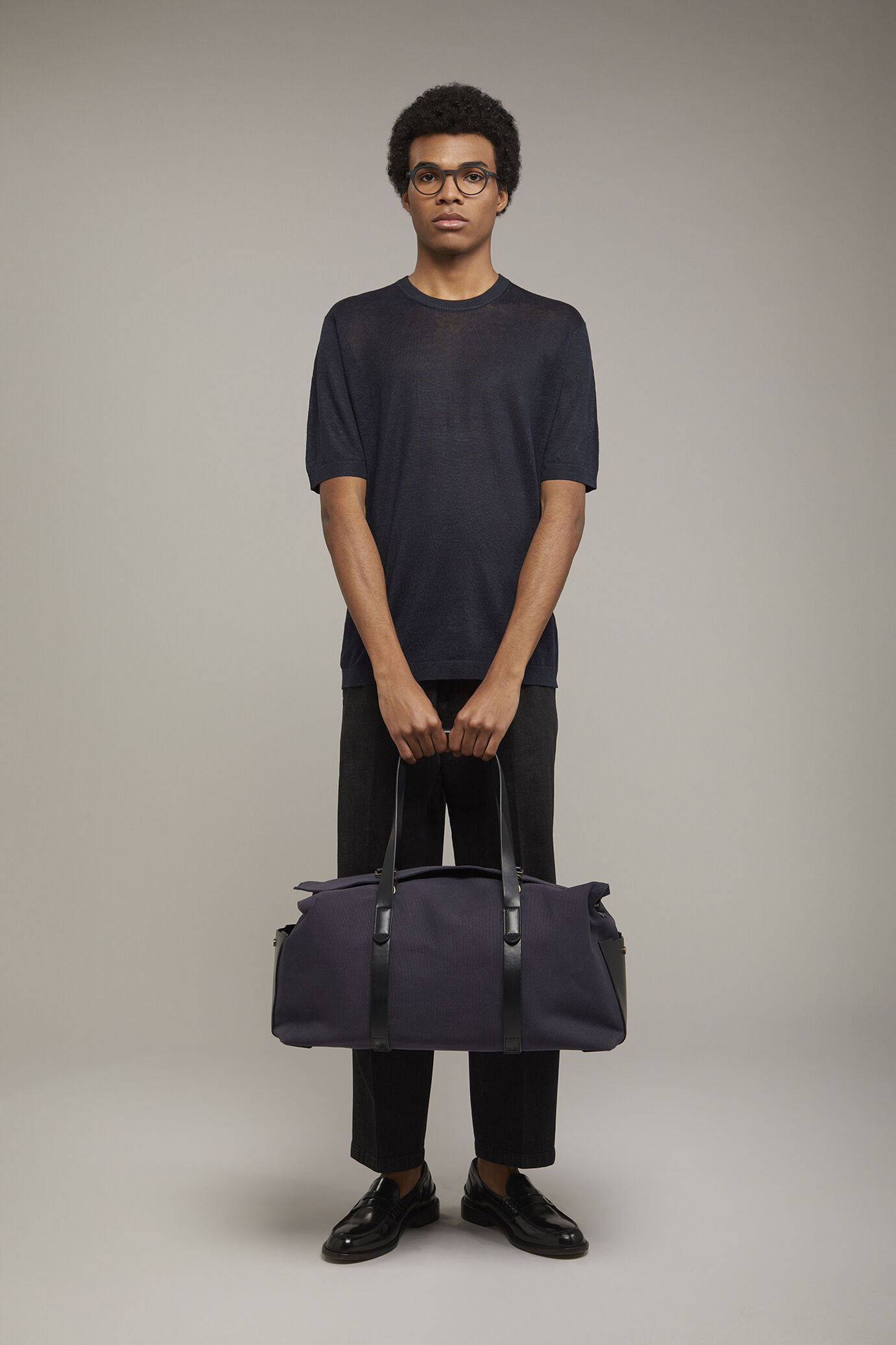 T-shirt uomo in maglia 100% lino con manica corta regular fit image number 0