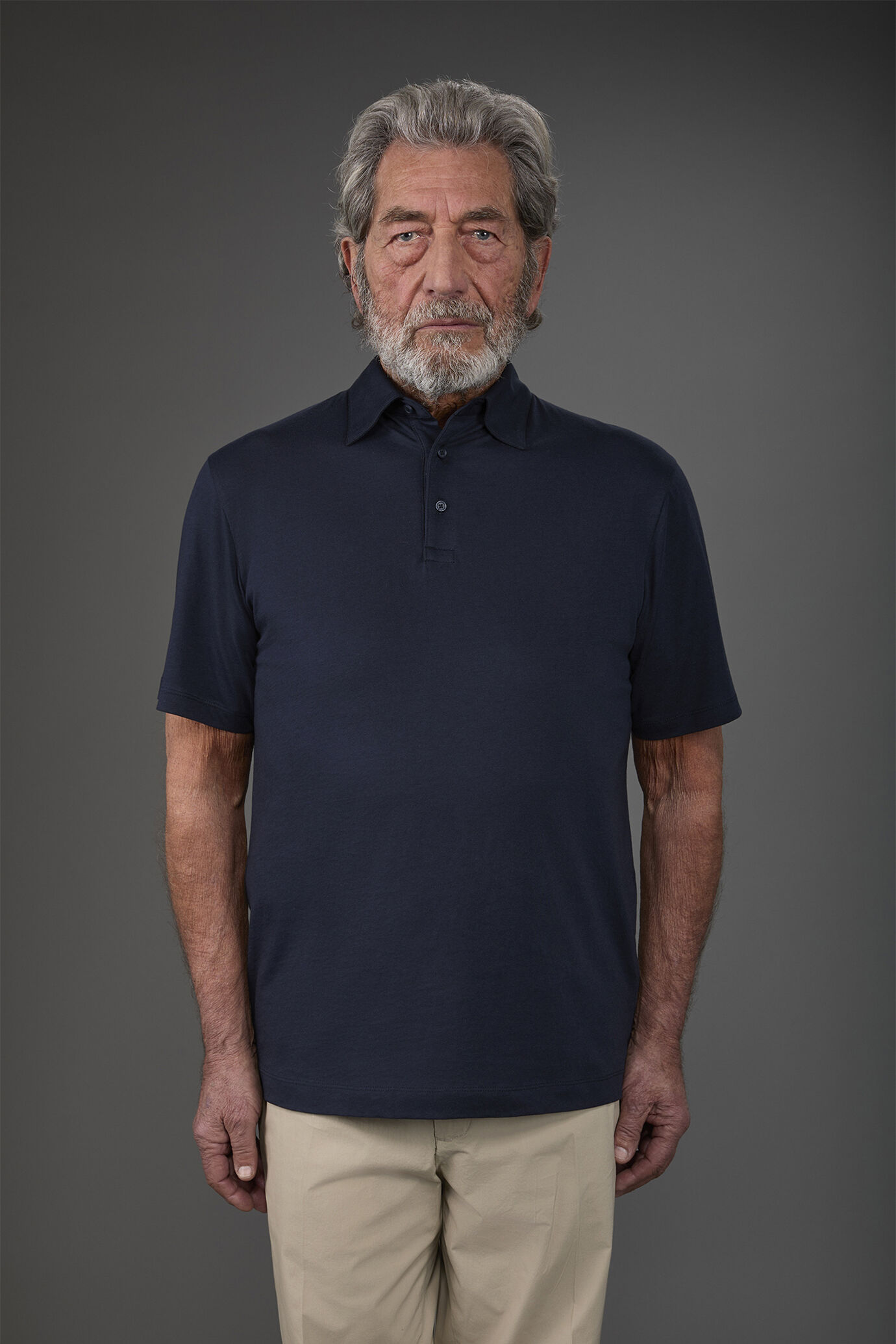 Men's short-sleeved polo shirt in 100% organic cotton