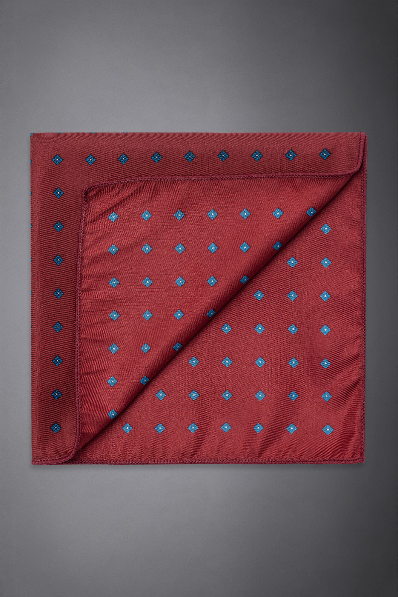 Pochette uomo in twill fantasia stampata