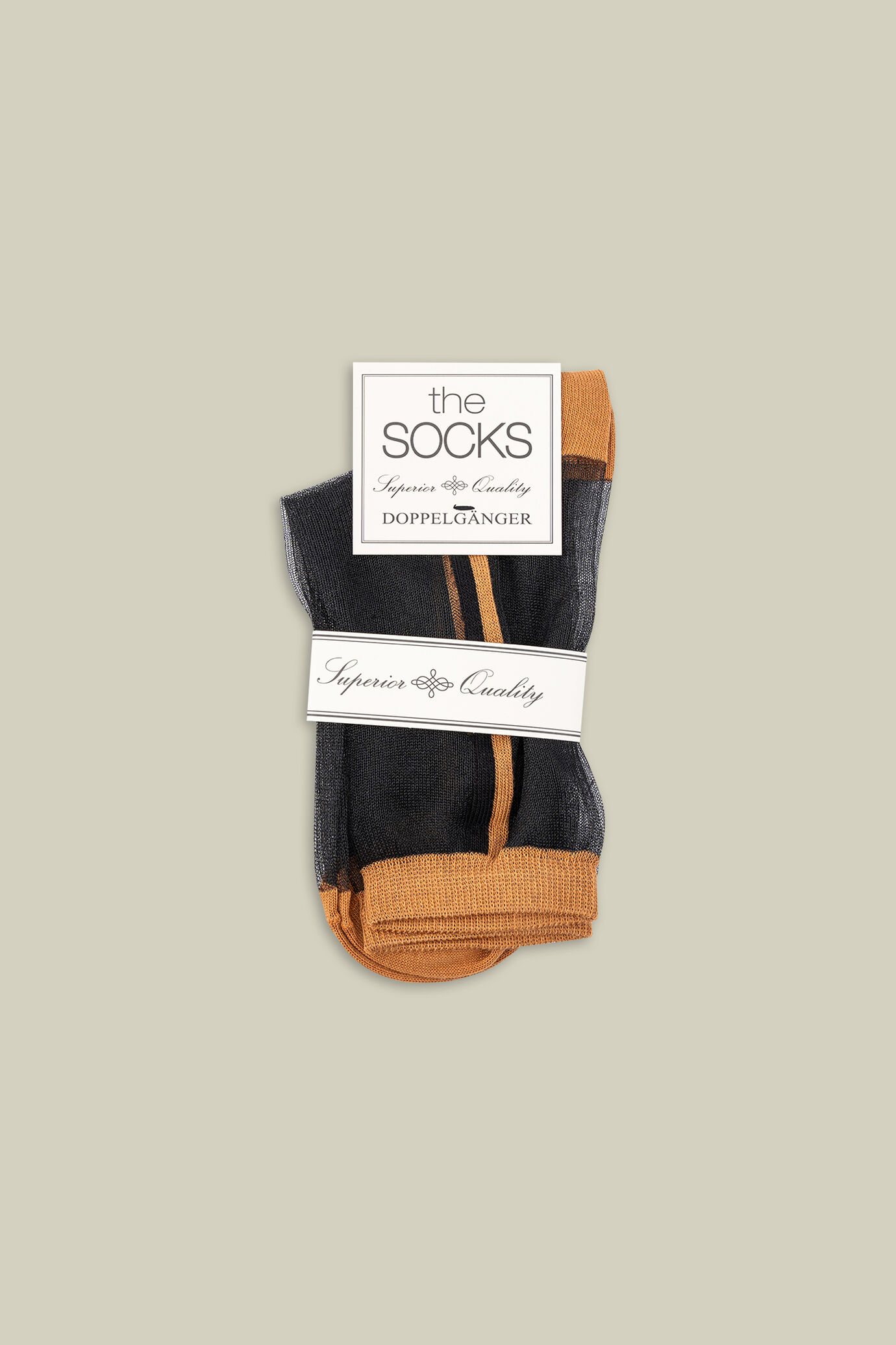 Chaussettes transparentes pour femme avec rayures latérales image number 1