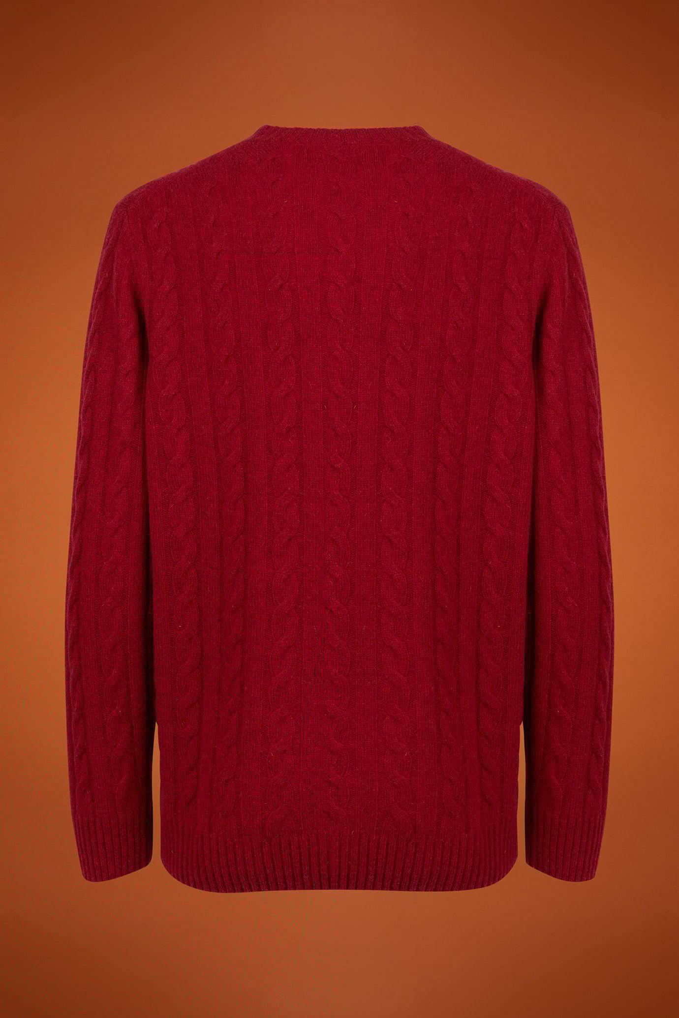 Pull homme à col rond en laine d'agneau, coupe classique image number 5