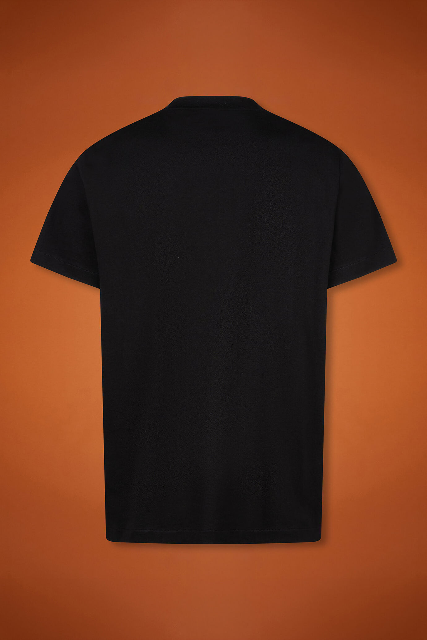 Men's 100% cotton high neck T-shirt with short sleeves in a regular fit image number 6
