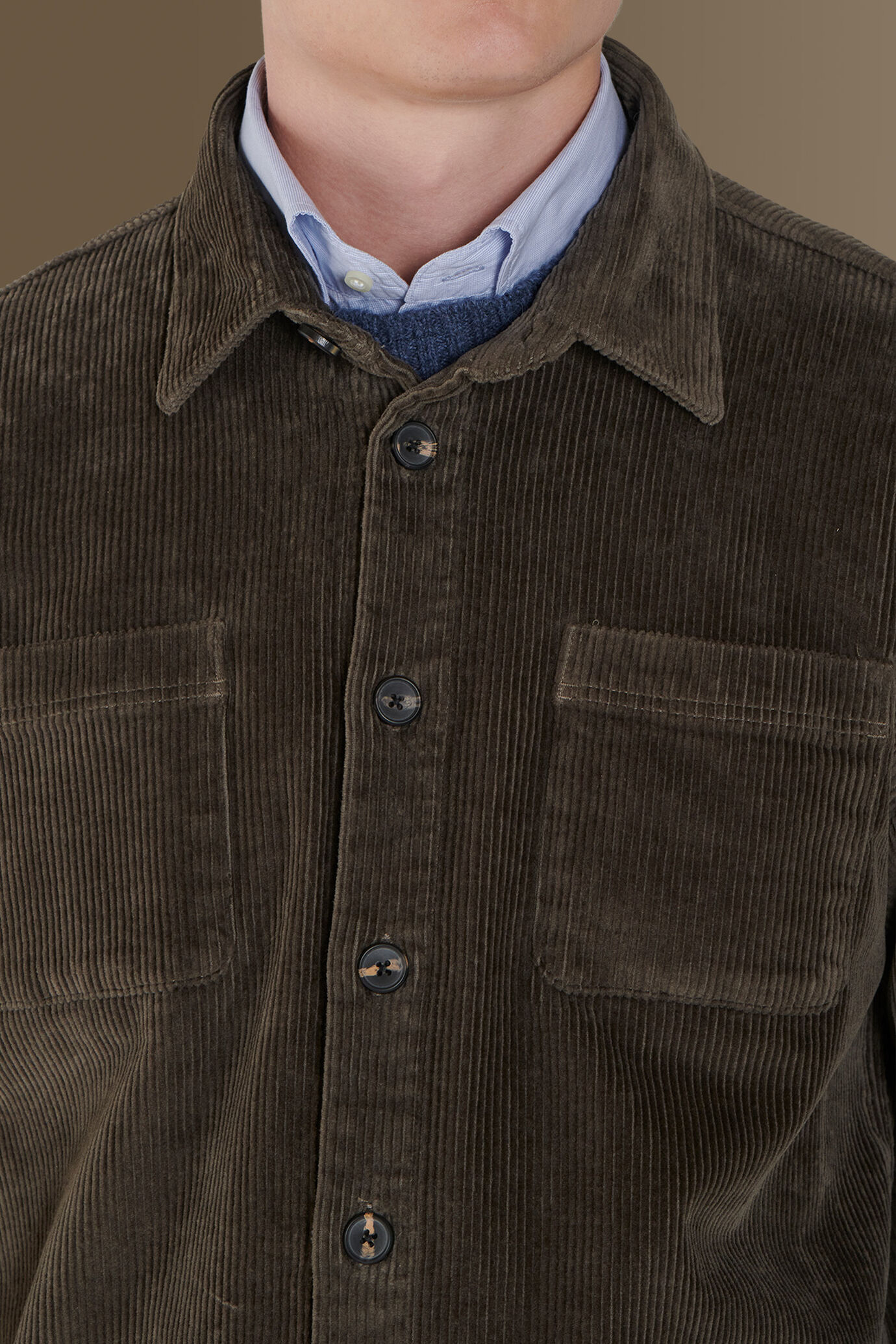 Overshirt wales corduroy fabric image number 4