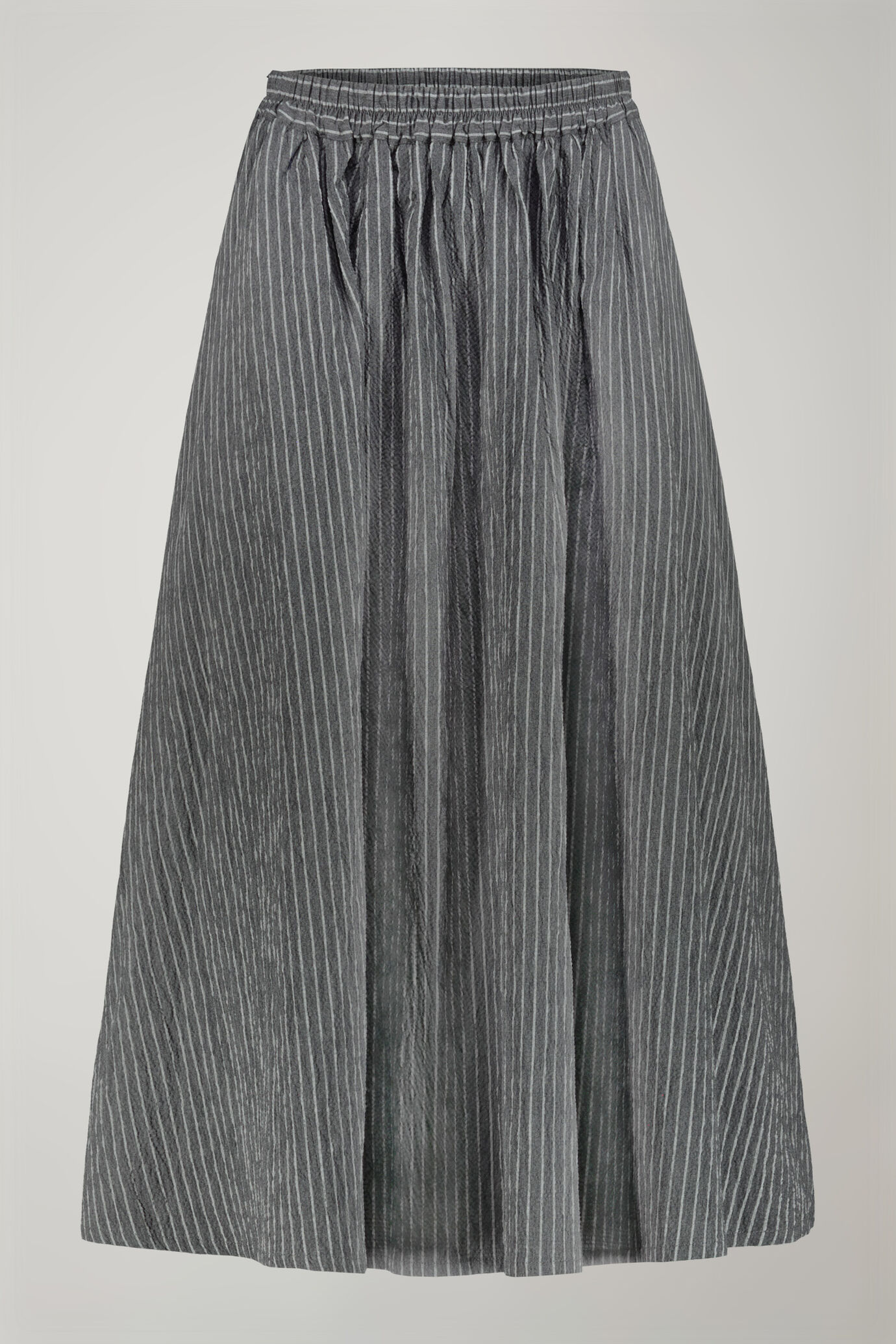 Women's pinstripe embossed cotton skirt regular fit image number 4