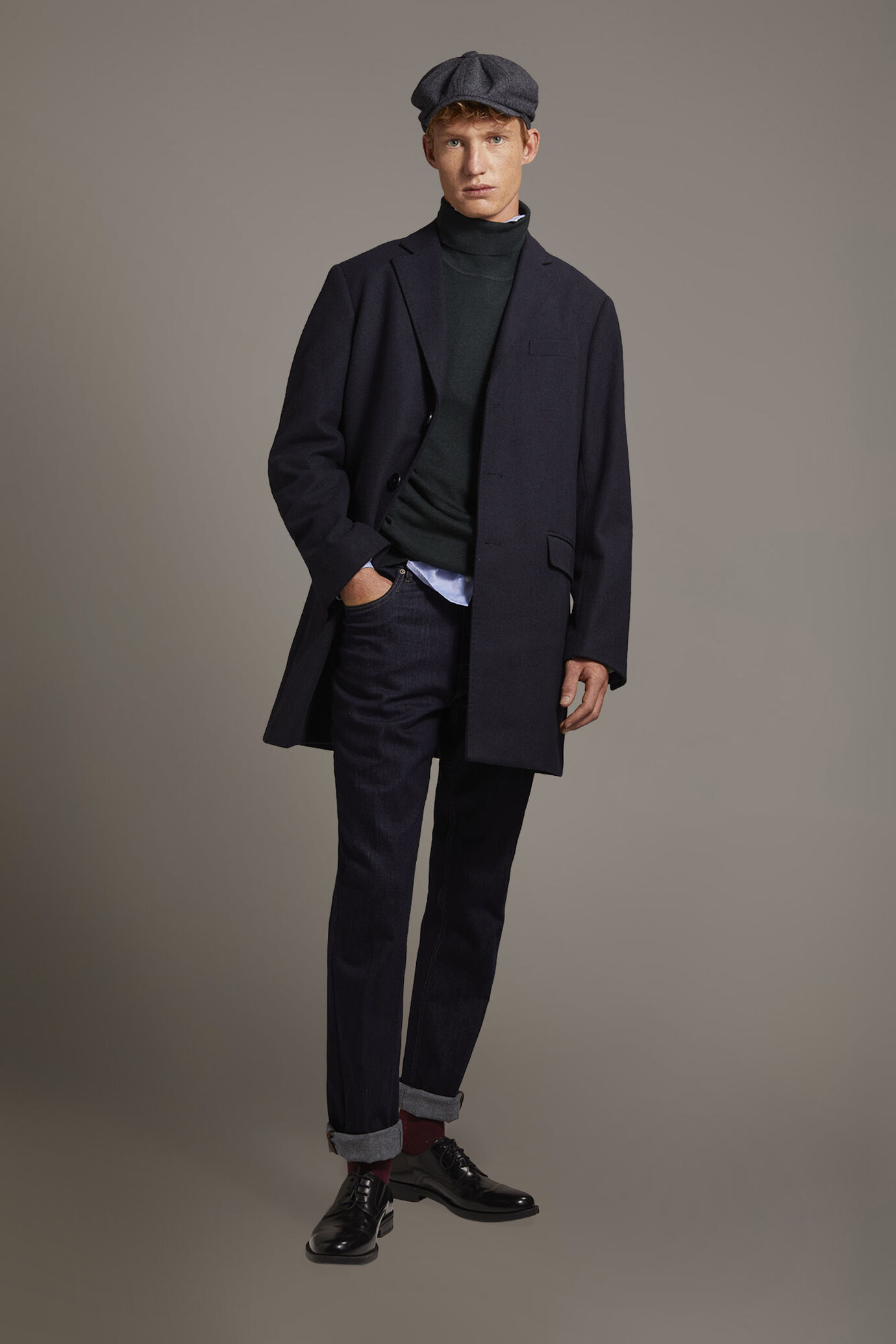 Cappotto classico monopetto misto lana image number 0