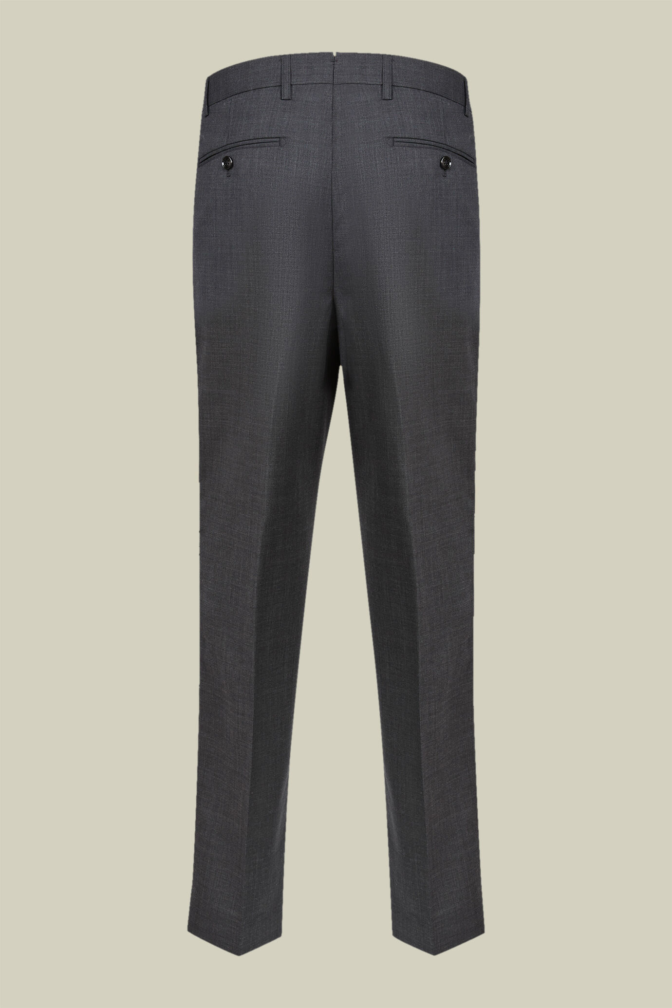 Men's regular fit single-breasted suit in a wool blend fabric image number 3