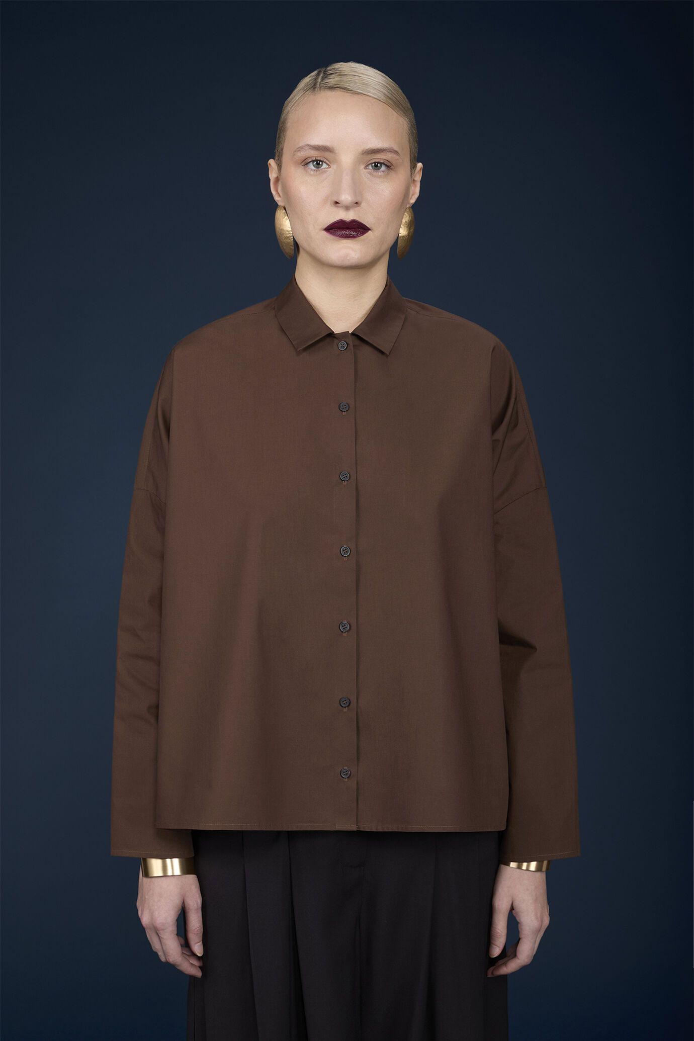 Women's boxy shirt with long sleeves image number 0