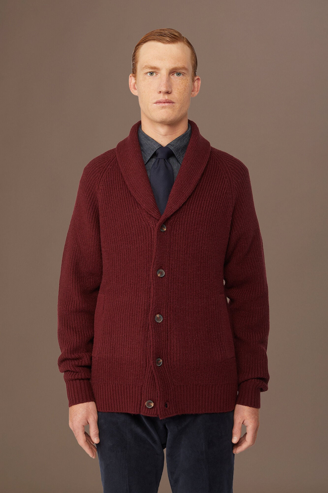 Men's regular fit English knit cardigan | Doppelganger | Sweaters