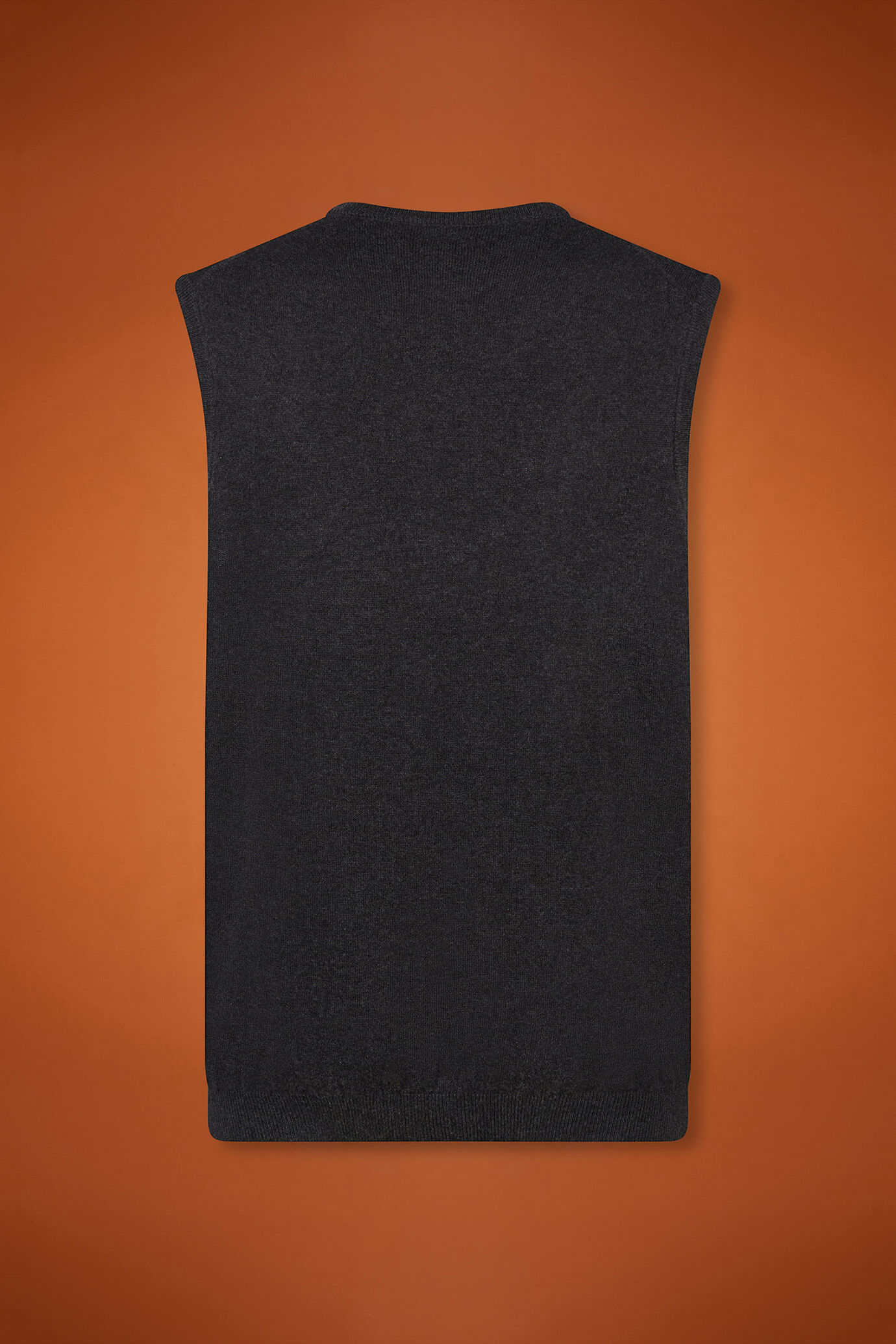 Gilet uomo girocollo lana e cotone regular fit image number 5