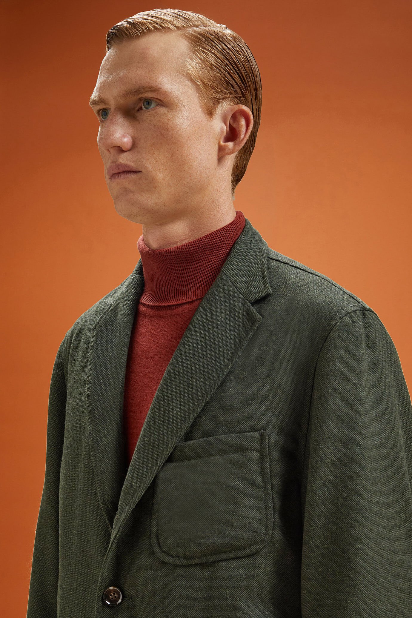 Men's regular fit sports jacket in wool blend tweed image number 3