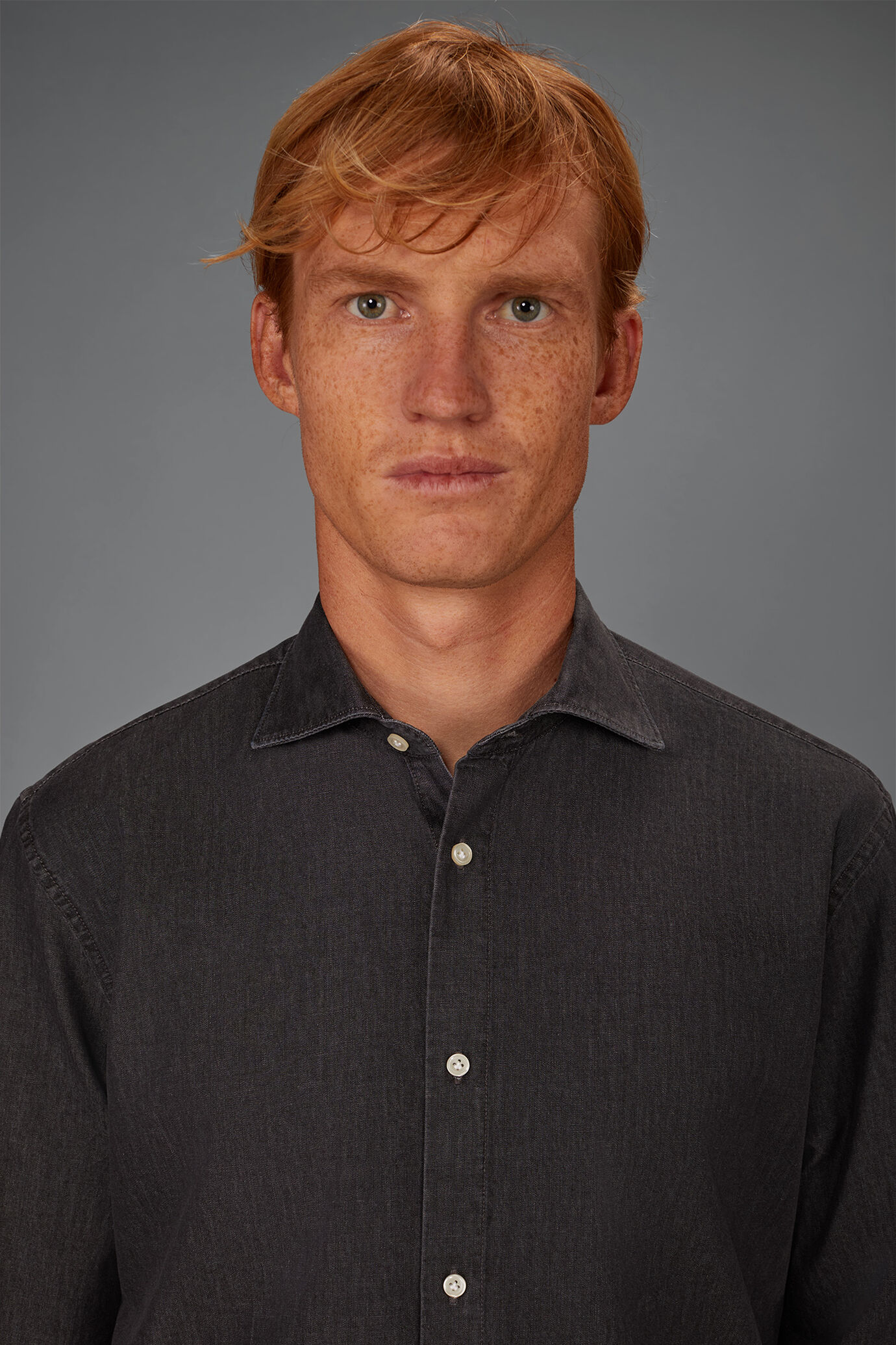 Men&rsquo;s Slim-fit Denim Fabric Shirt image number 2