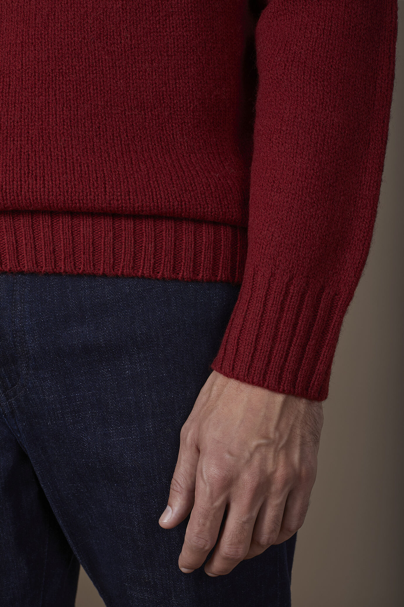 Herren-Pullover mit Rundhalsausschnitt aus 100 % Wolle in normaler Passform image number 3