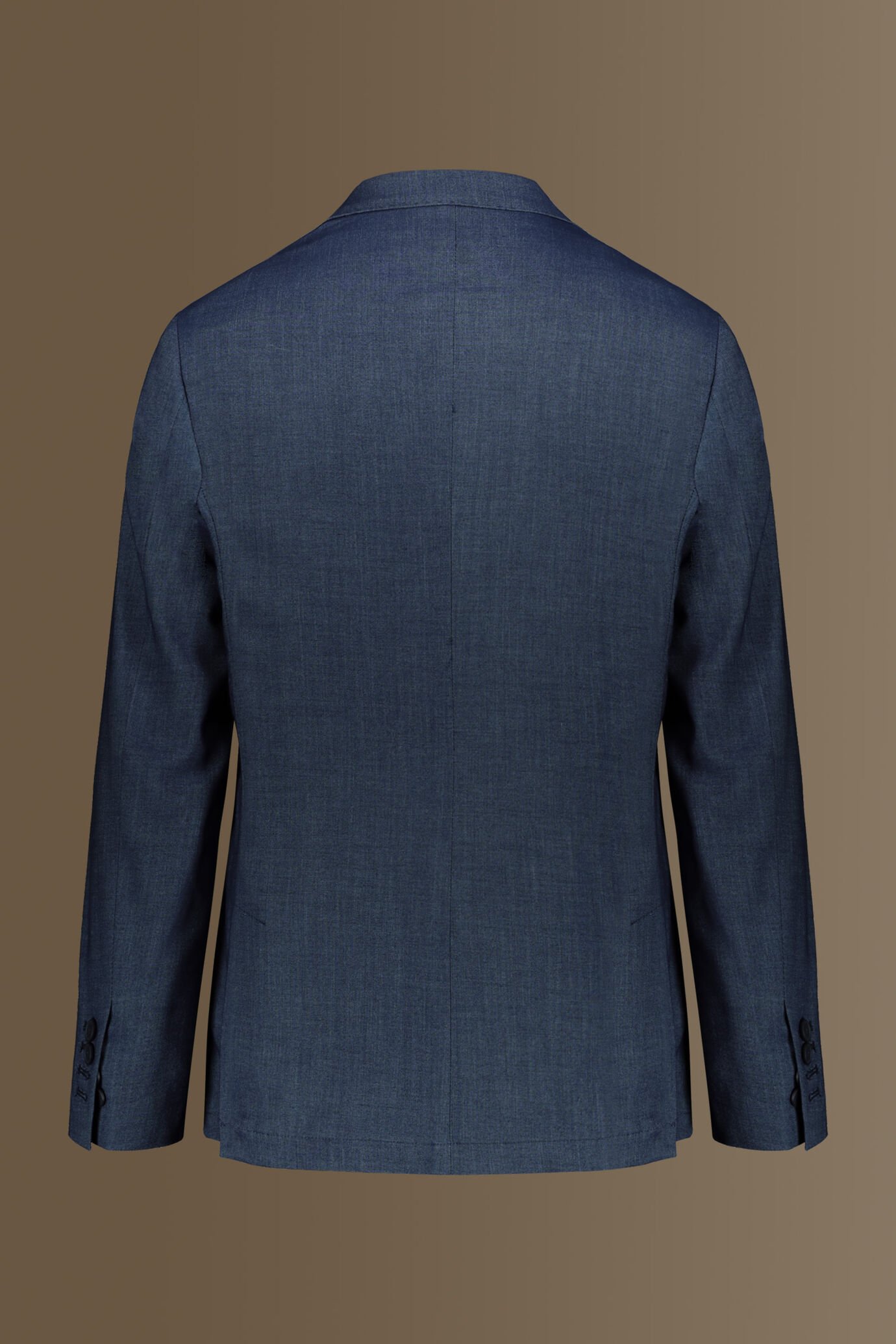 Single breasted suit flat trousers denim fabric effect image number 7