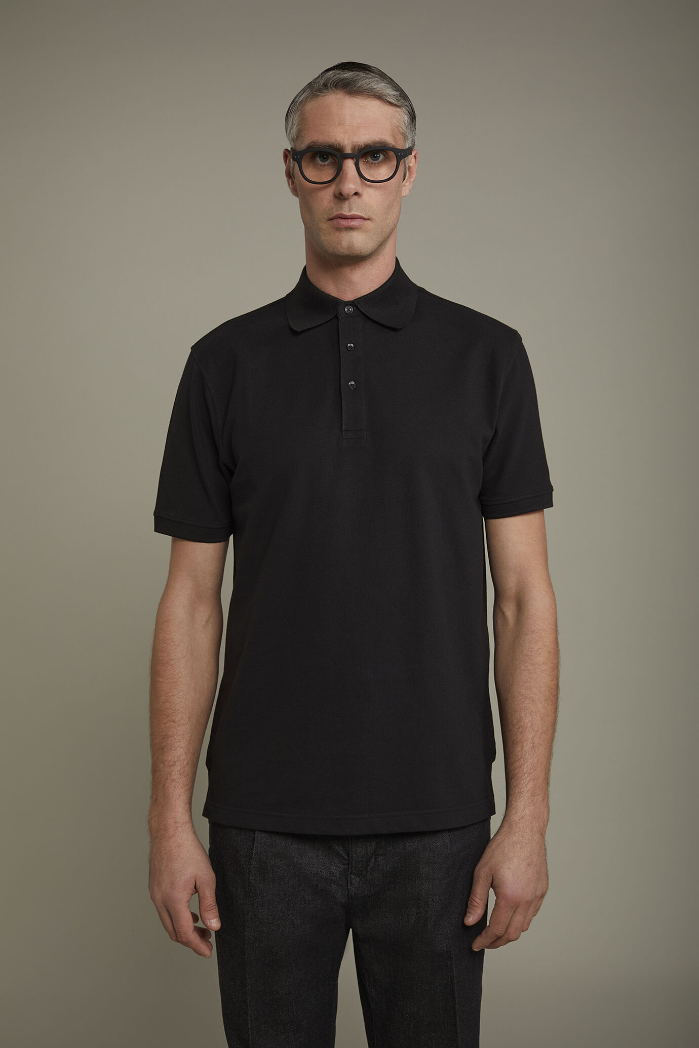 Polo uomo manica corta 100% cotone piquet  regular fit image number 2