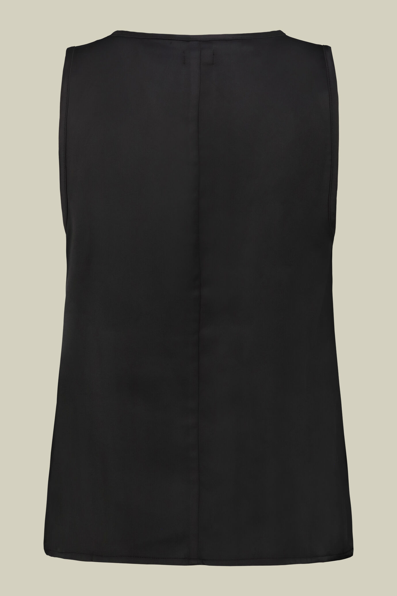 Women's sleeveless crew neck satin top