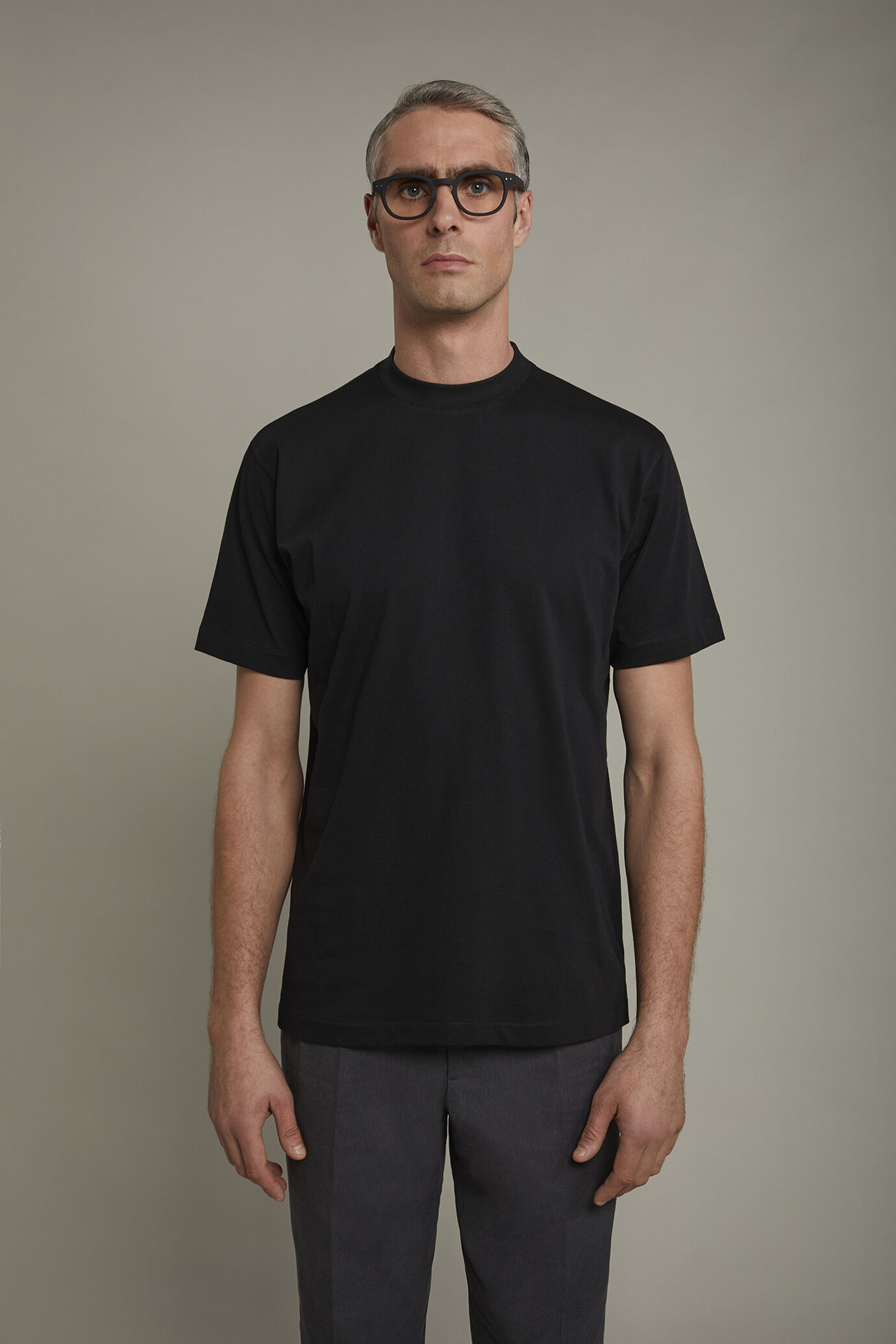 Men’s round neck t-shirt 100% cotton regular fit image number 2