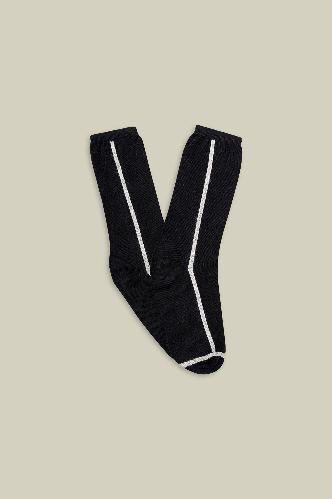 Chaussettes unies pour femme avec bordure contrastée image number 0
