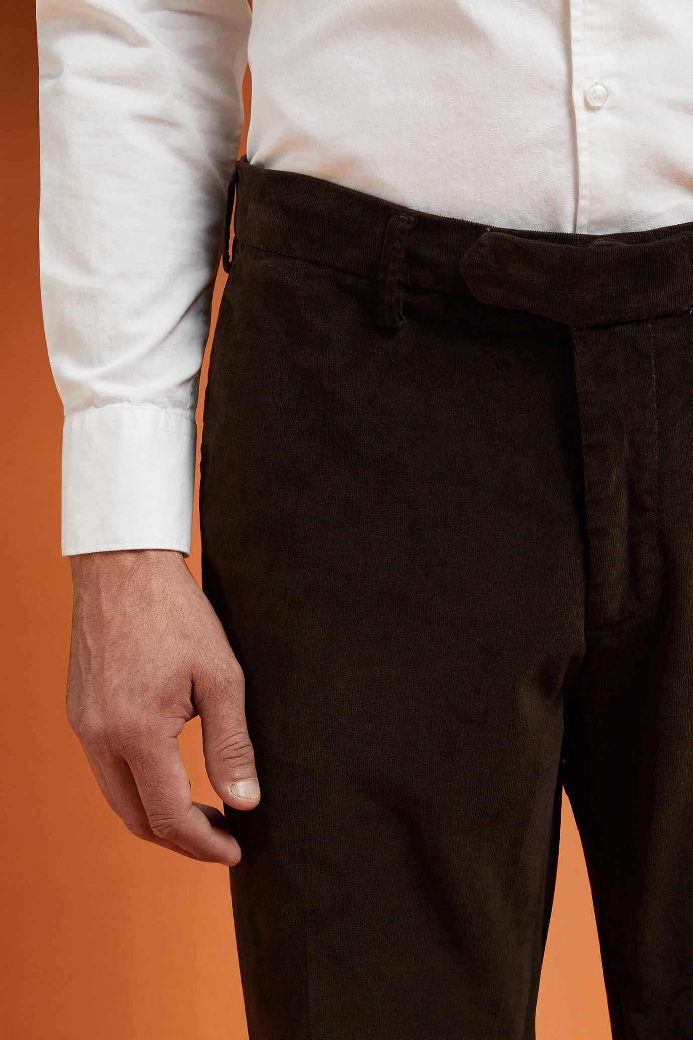 Pantalone classico uomo in velluto 1000 righe regular fit image number 2