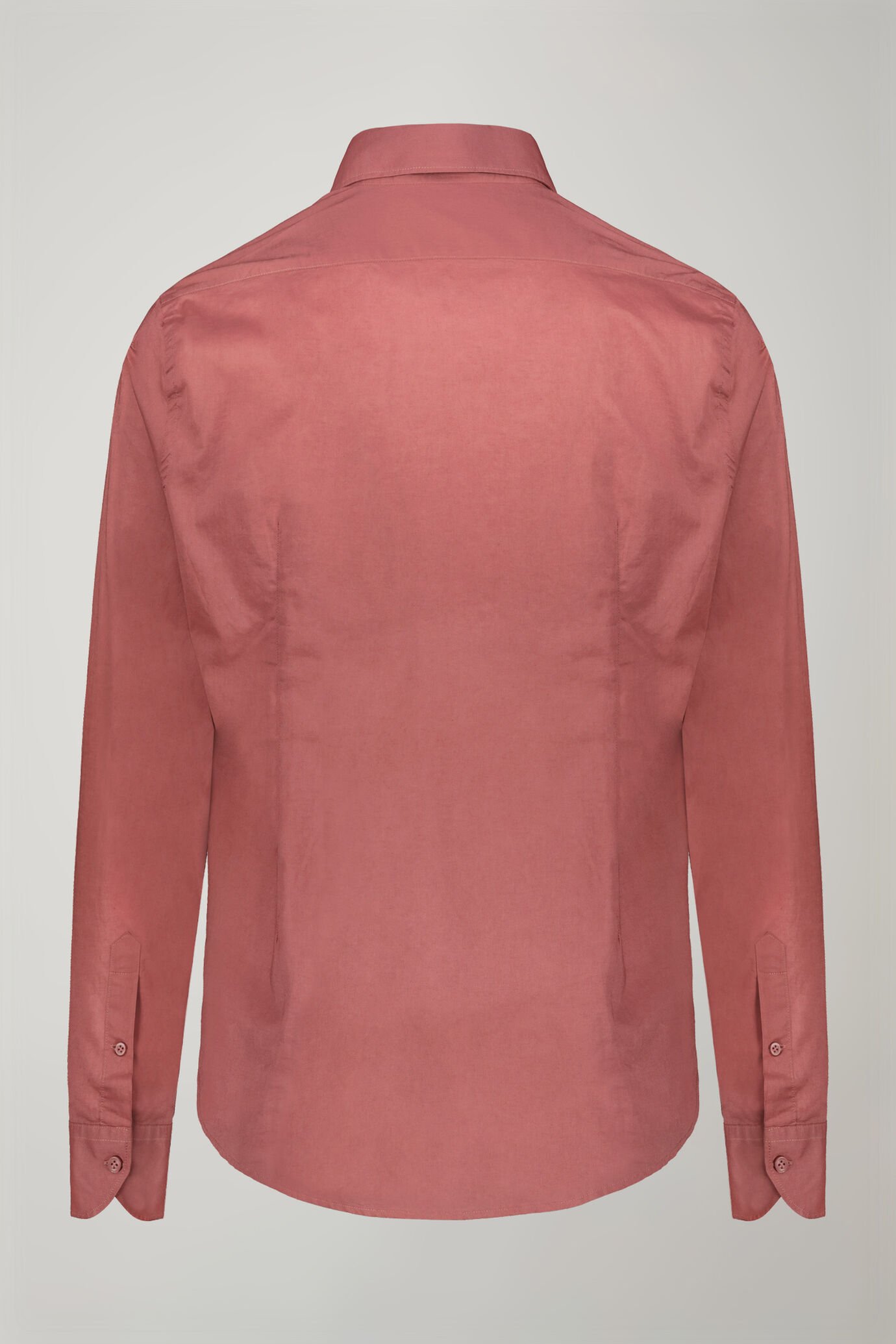 Men’s Casual Shirt Classic Collar 100% Cotton Muslin Fabric Solid Color Comfort Fit image number 6