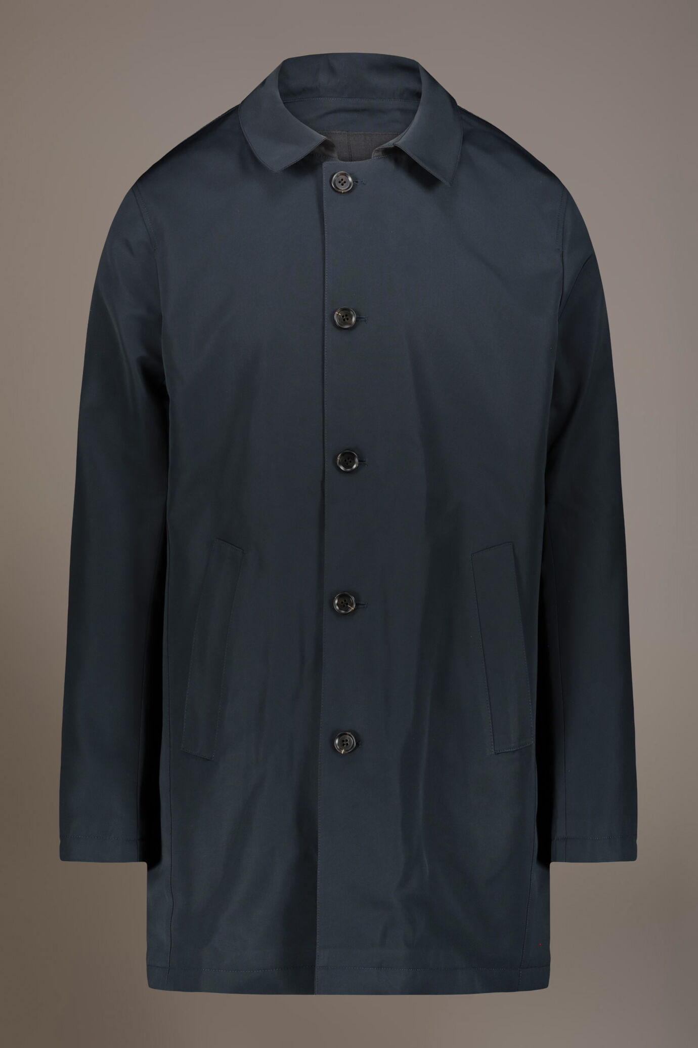 Double face wool blend raincoat in technical fabric image number 5