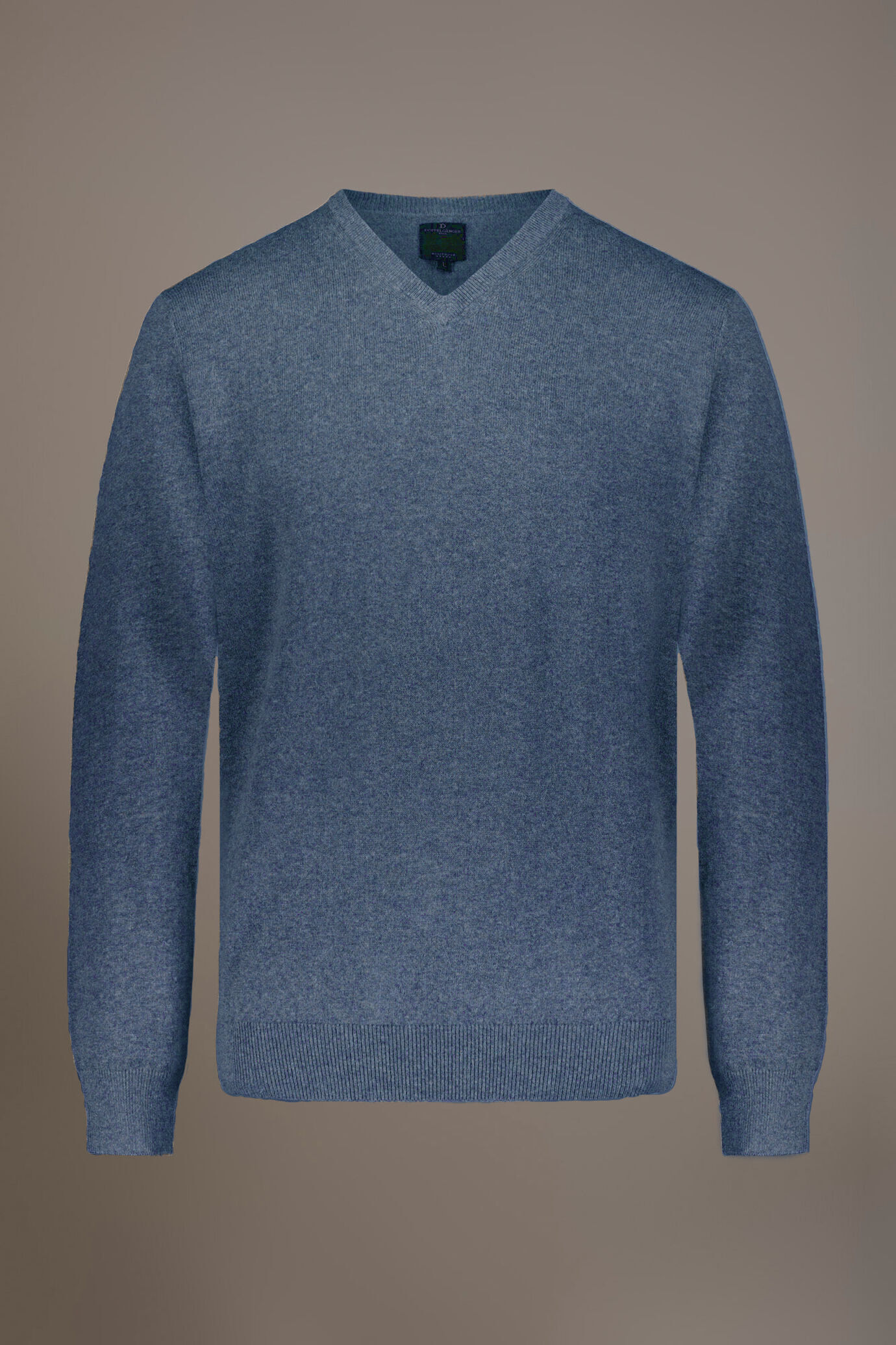 Herren-Pullover mit V-Ausschnitt aus Baumwolle in normaler Passform image number 0